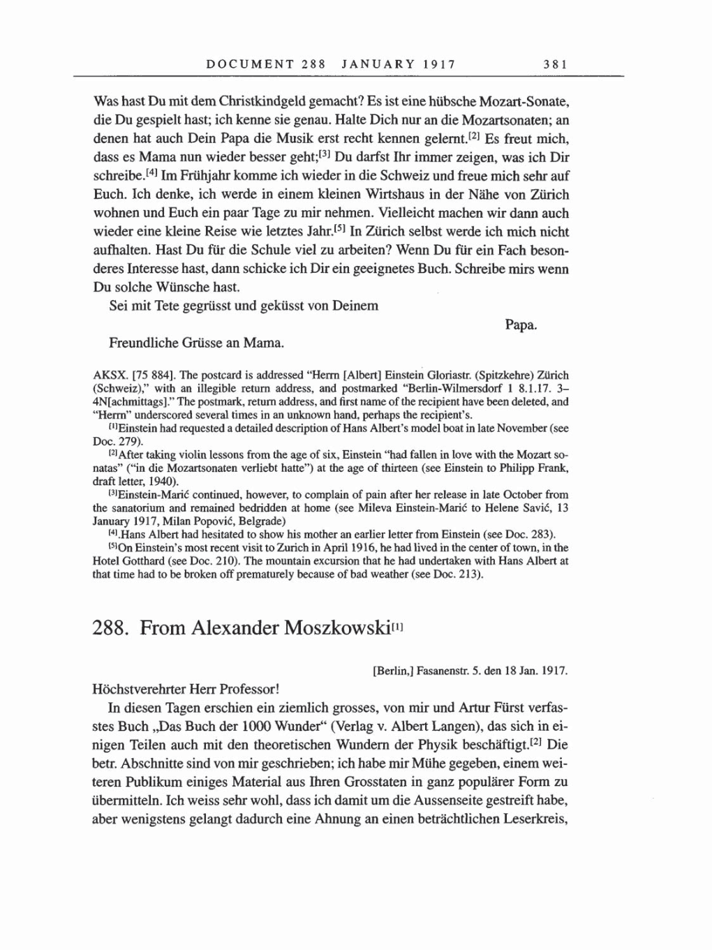 Volume 8, Part A: The Berlin Years: Correspondence 1914-1917 page 381