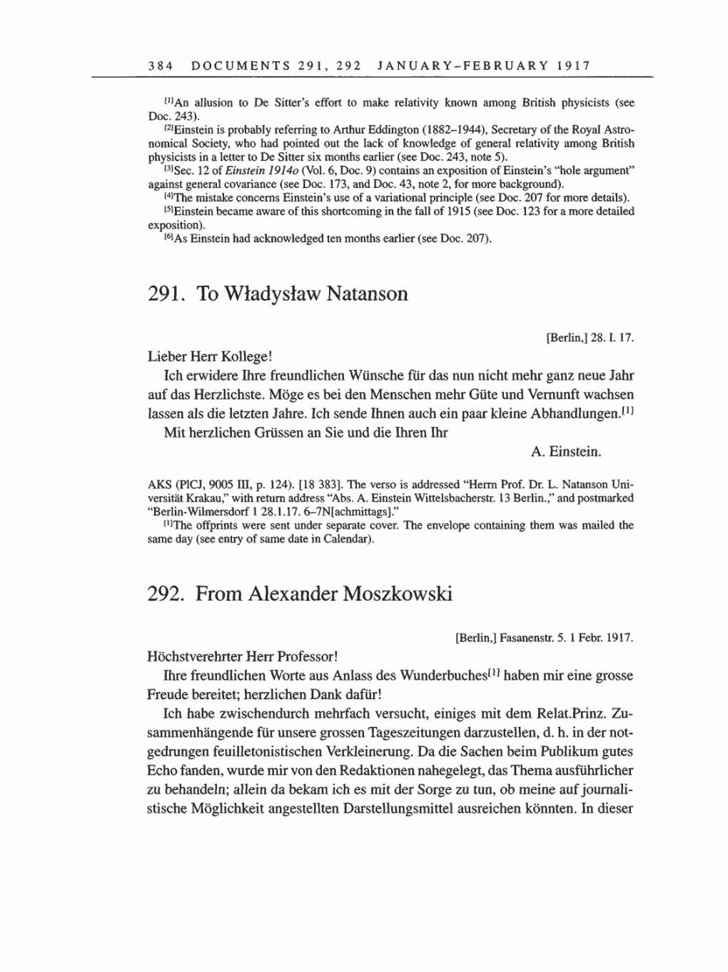 Volume 8, Part A: The Berlin Years: Correspondence 1914-1917 page 384