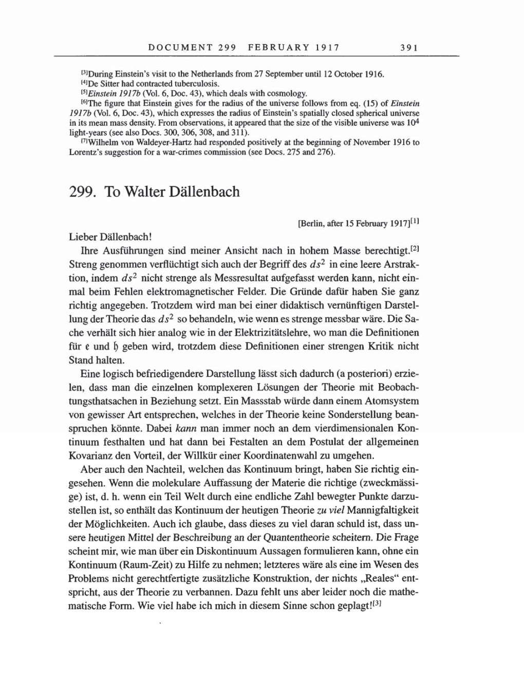 Volume 8, Part A: The Berlin Years: Correspondence 1914-1917 page 391