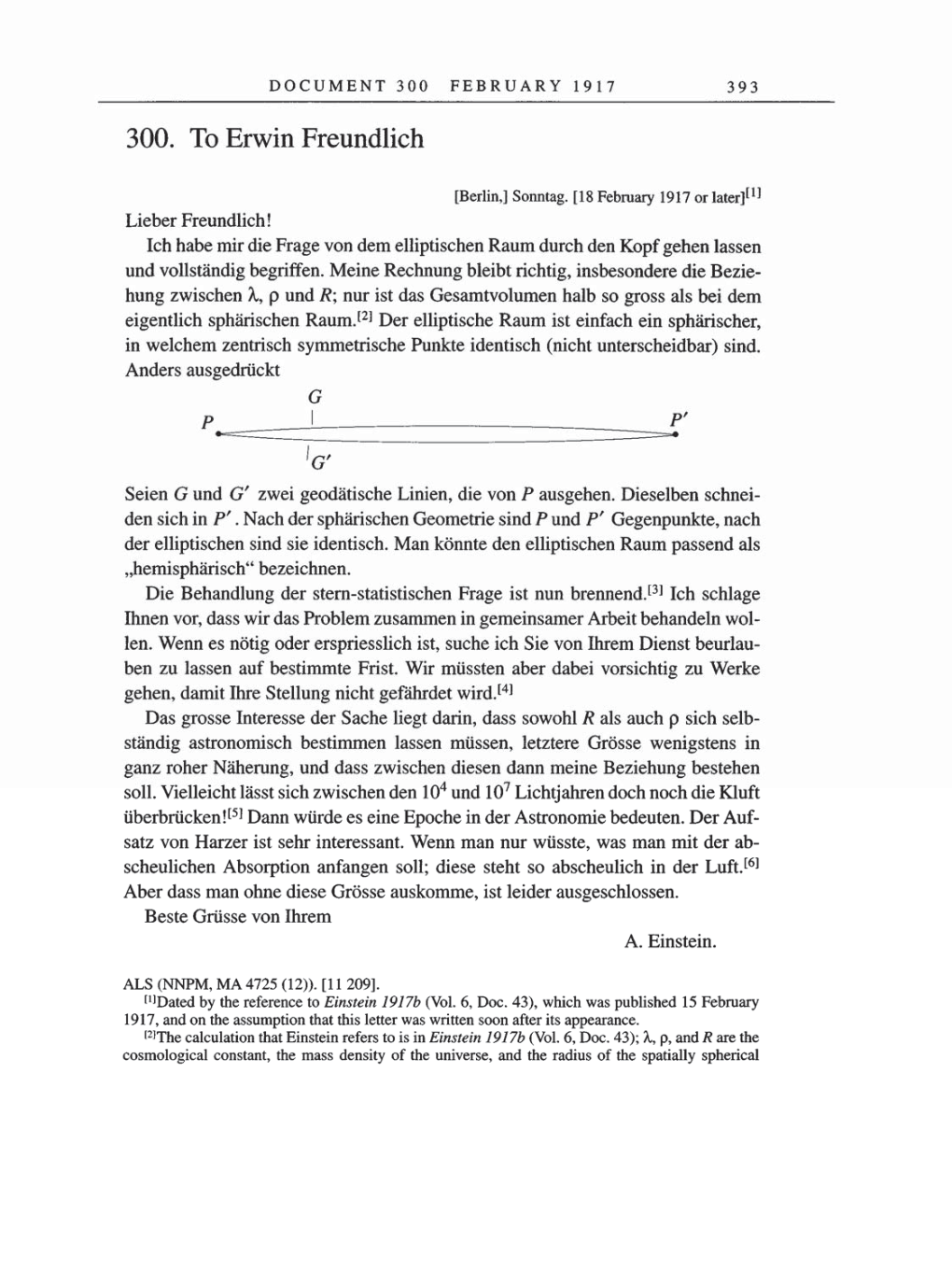 Volume 8, Part A: The Berlin Years: Correspondence 1914-1917 page 393