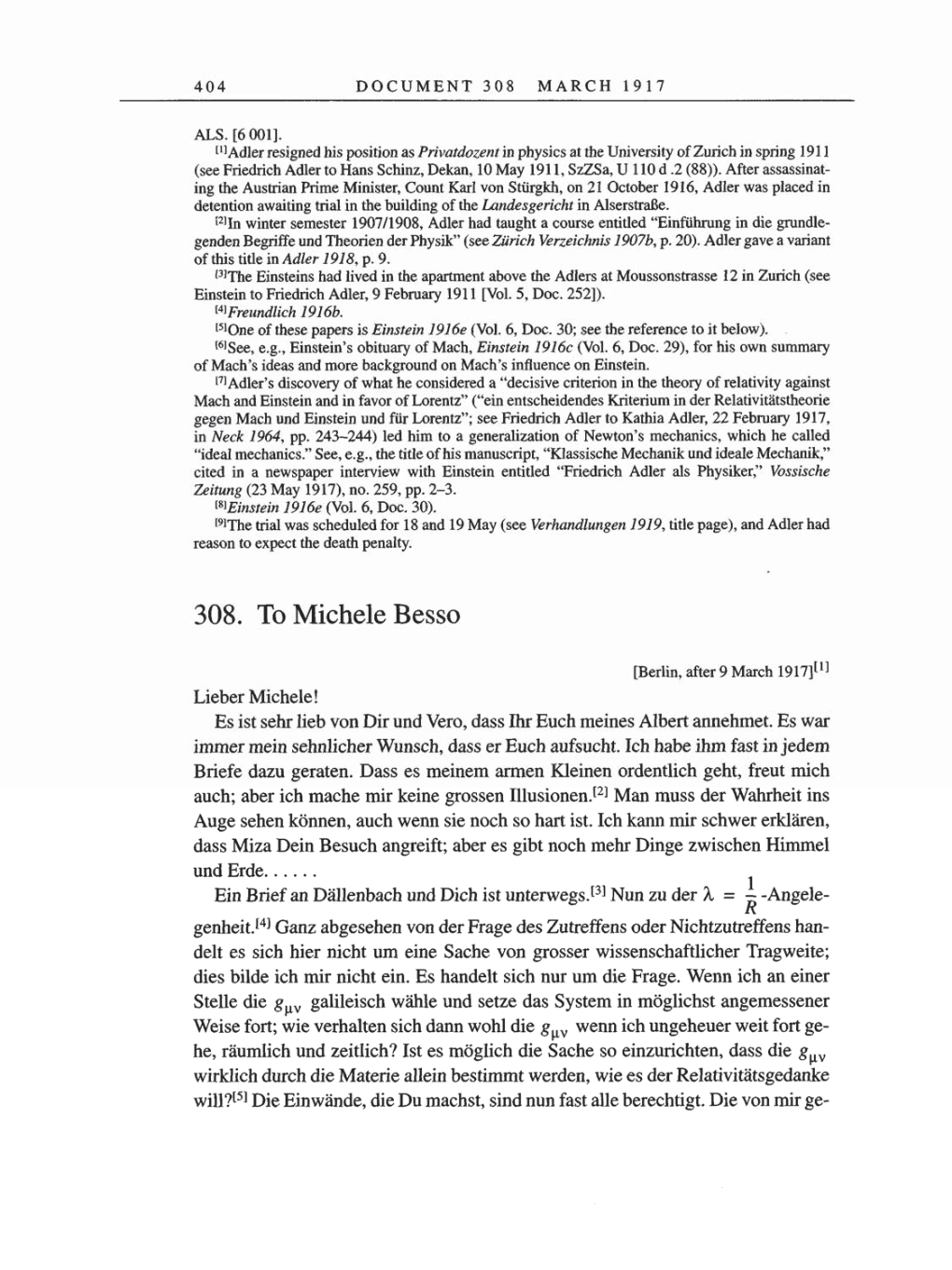 Volume 8, Part A: The Berlin Years: Correspondence 1914-1917 page 404