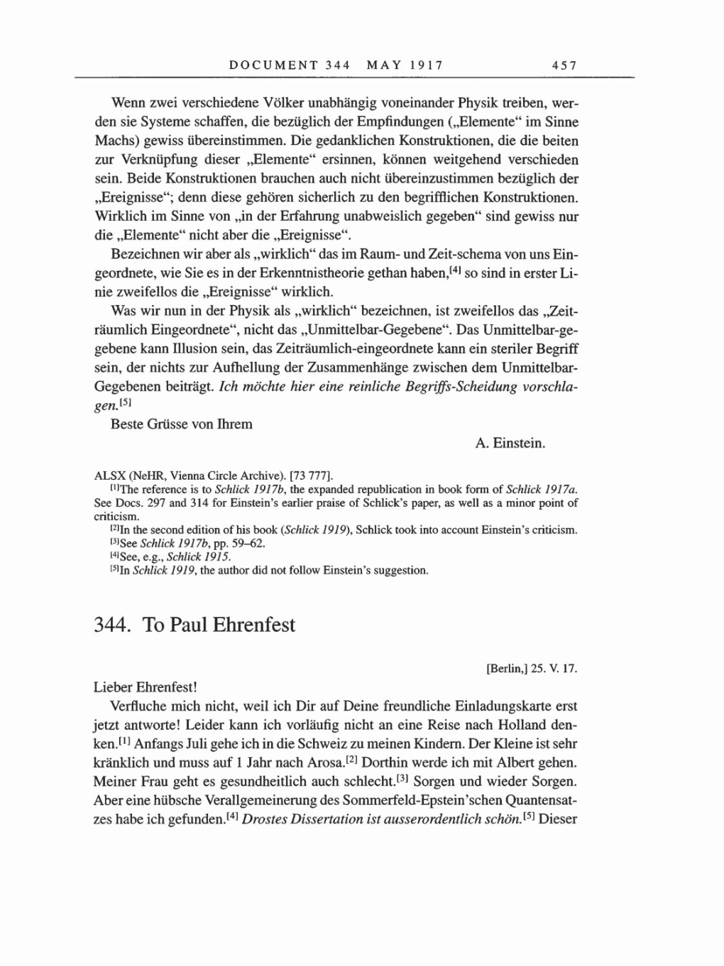 Volume 8, Part A: The Berlin Years: Correspondence 1914-1917 page 457