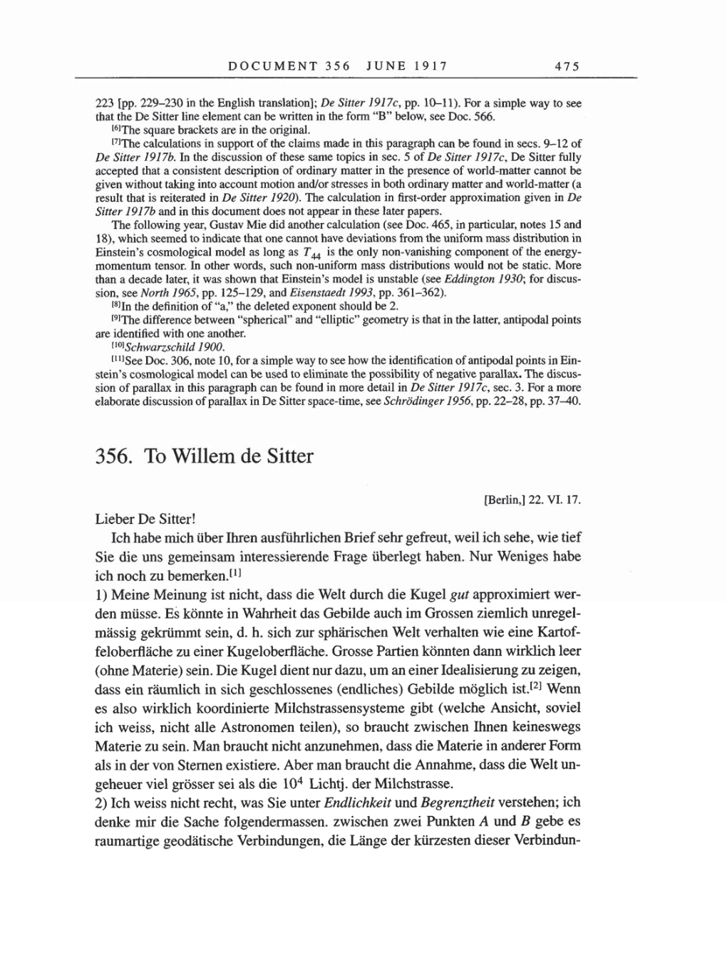 Volume 8, Part A: The Berlin Years: Correspondence 1914-1917 page 475