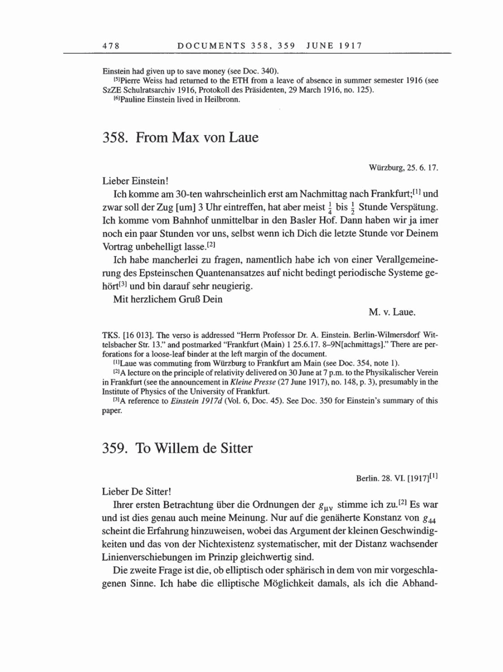 Volume 8, Part A: The Berlin Years: Correspondence 1914-1917 page 478