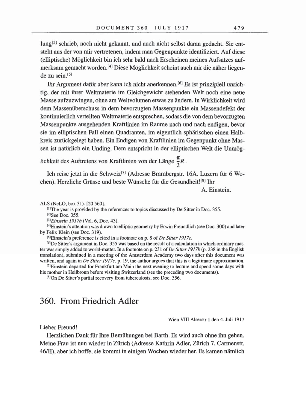 Volume 8, Part A: The Berlin Years: Correspondence 1914-1917 page 479