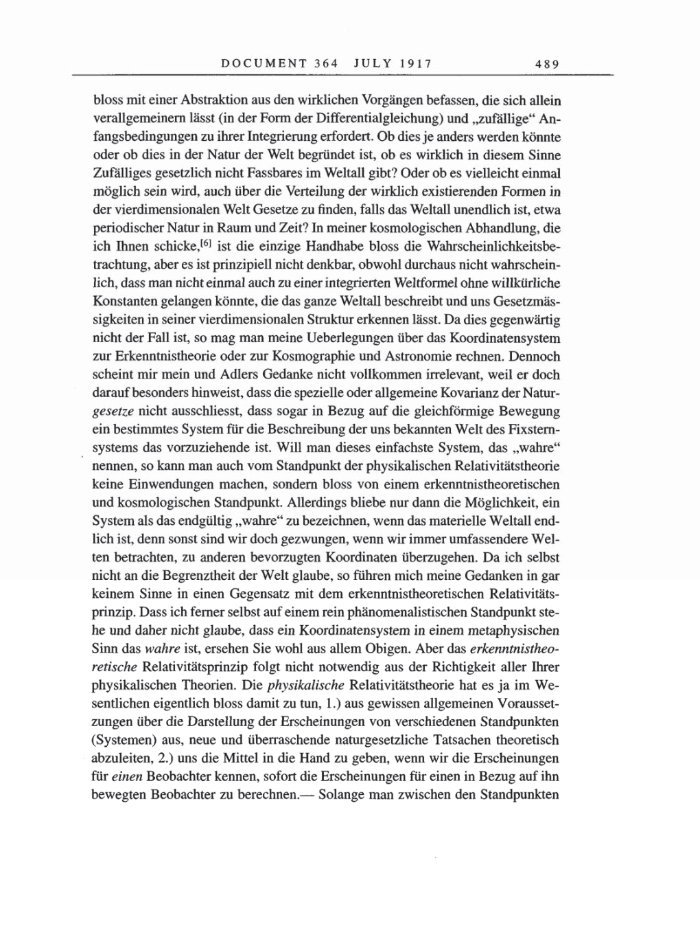 Volume 8, Part A: The Berlin Years: Correspondence 1914-1917 page 489
