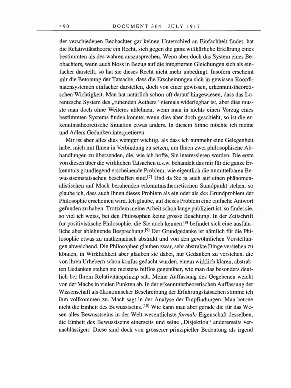 Volume 8, Part A: The Berlin Years: Correspondence 1914-1917 page 490