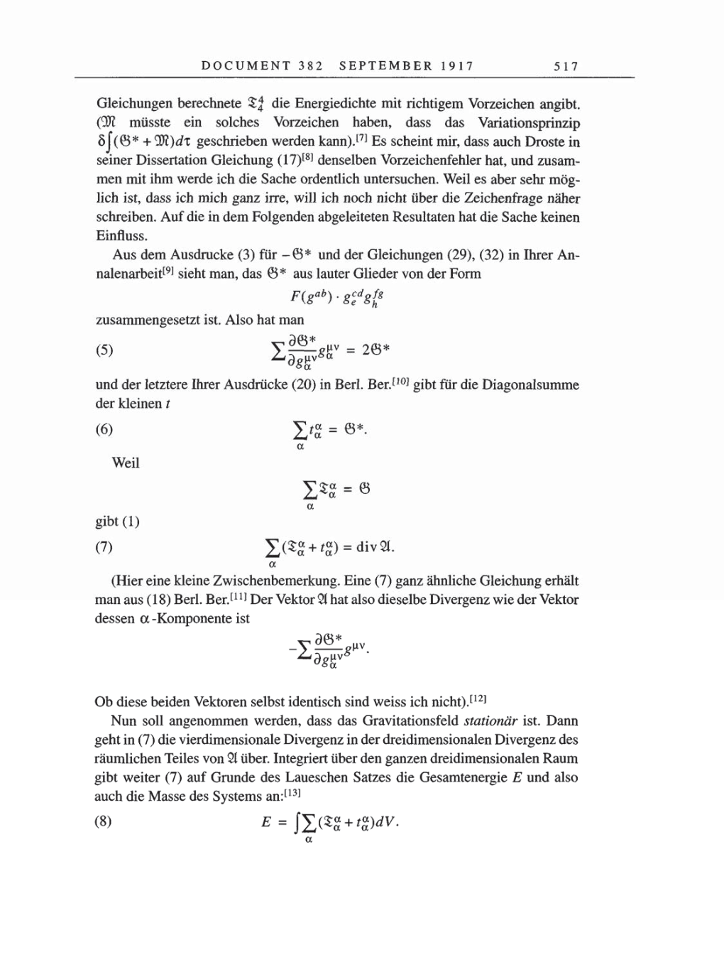 Volume 8, Part A: The Berlin Years: Correspondence 1914-1917 page 517