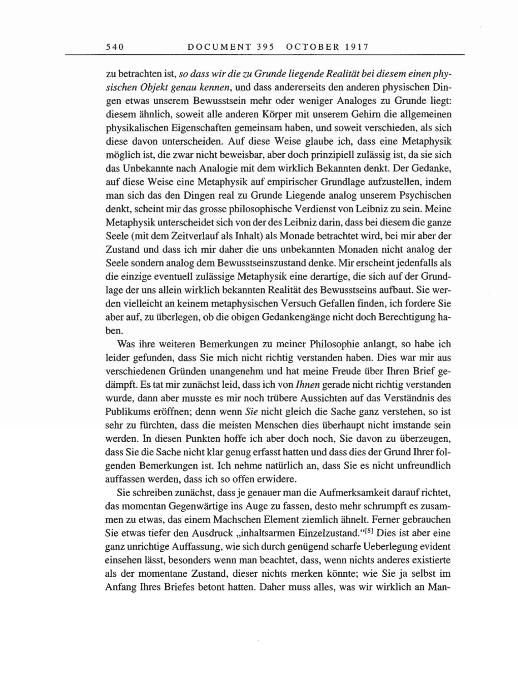 Volume 8, Part A: The Berlin Years: Correspondence 1914-1917 page 540