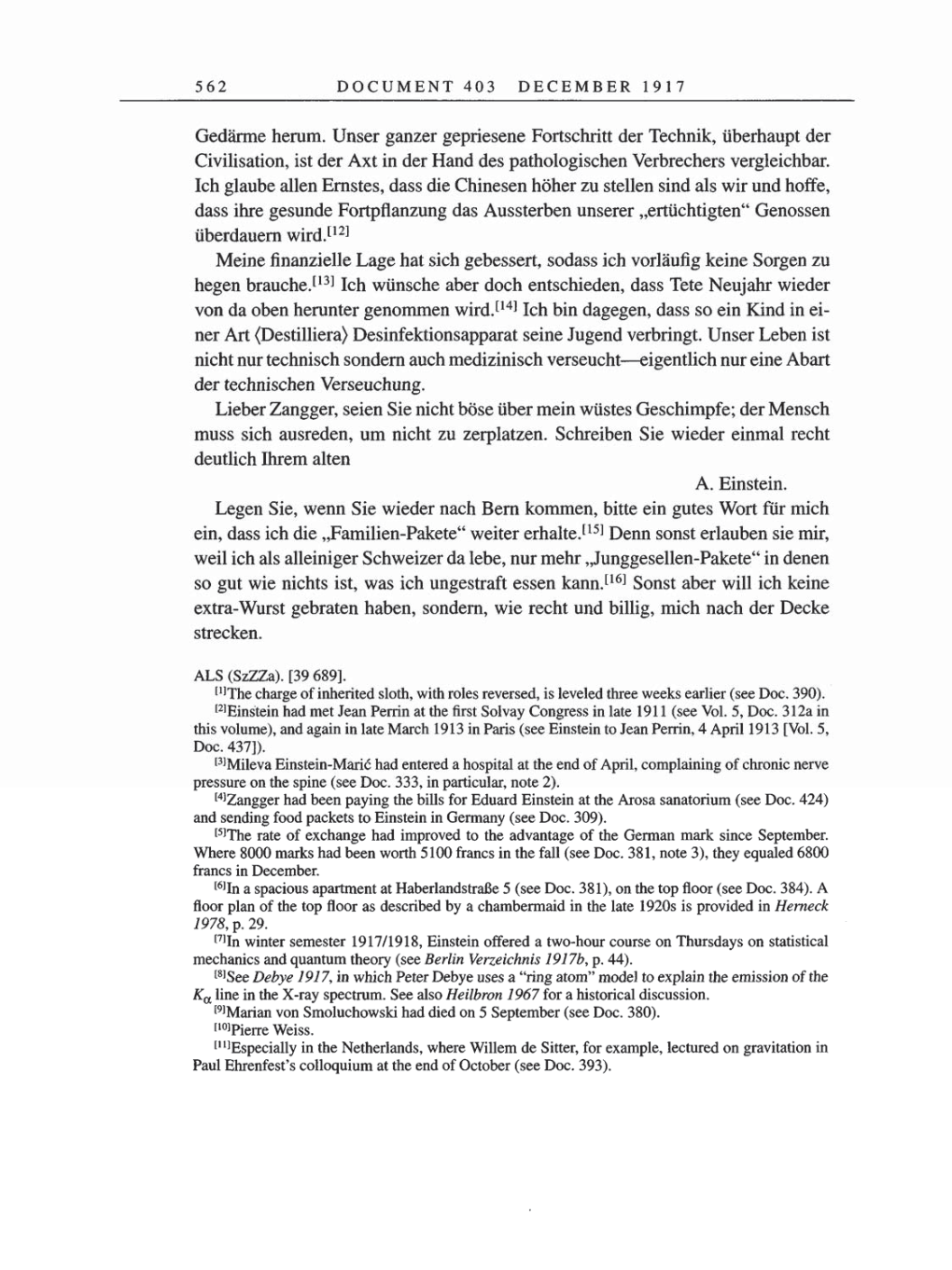 Volume 8, Part A: The Berlin Years: Correspondence 1914-1917 page 562