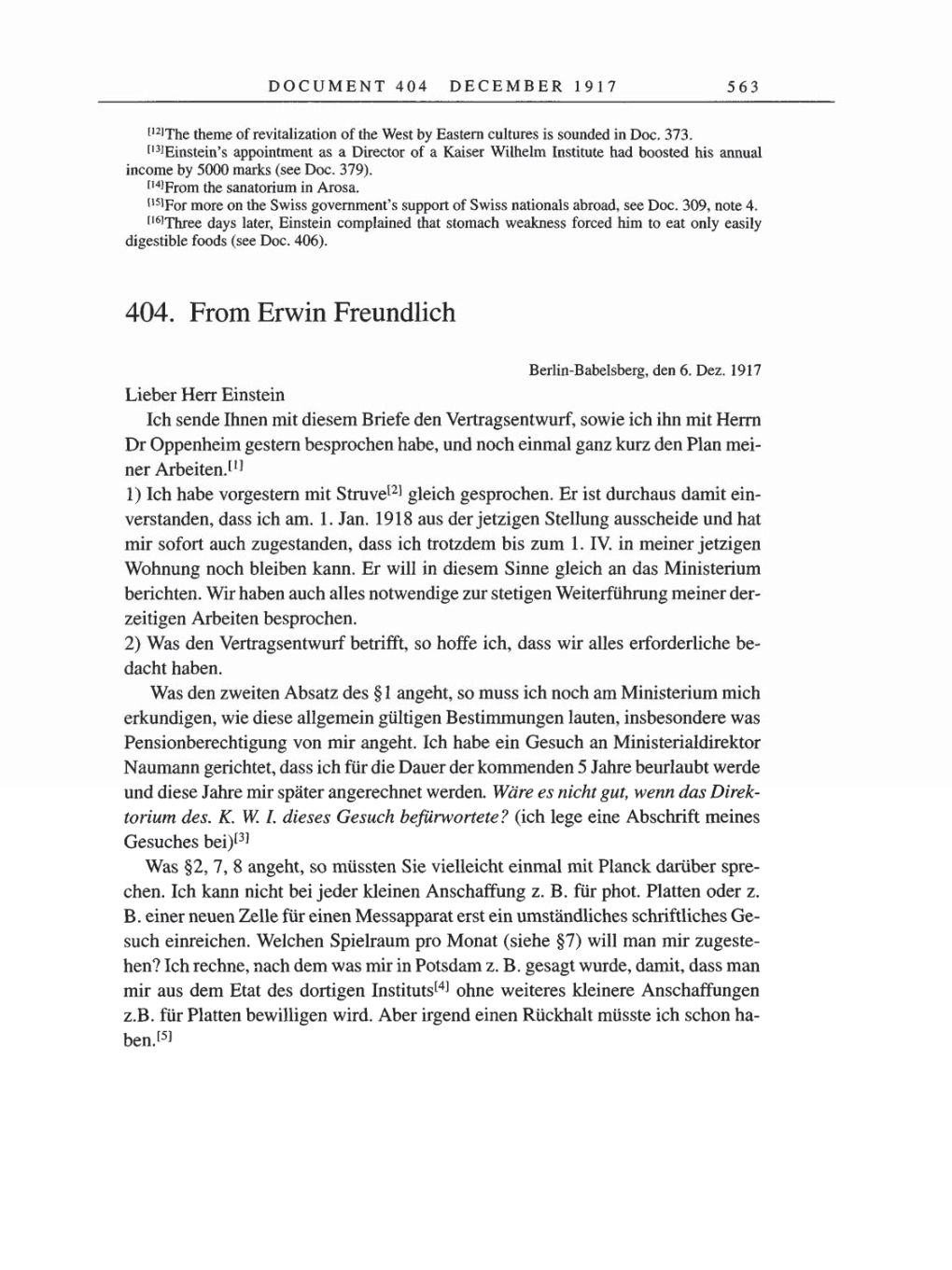 Volume 8, Part A: The Berlin Years: Correspondence 1914-1917 page 563