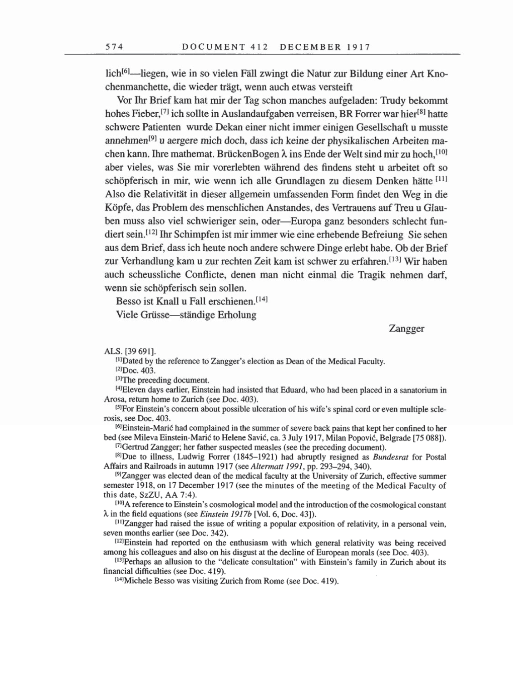 Volume 8, Part A: The Berlin Years: Correspondence 1914-1917 page 574