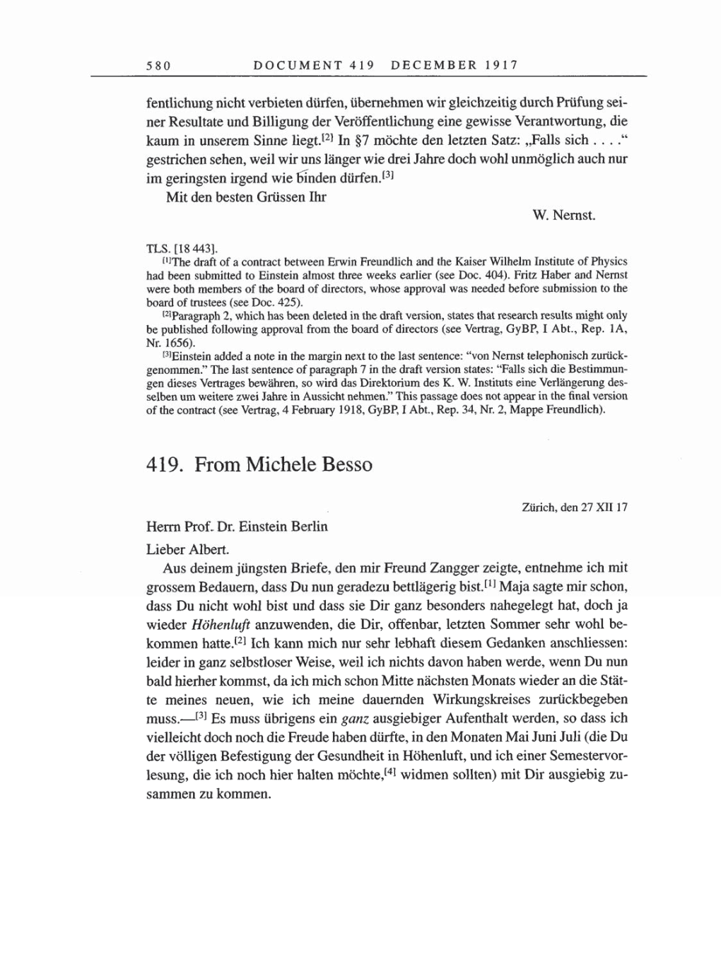 Volume 8, Part A: The Berlin Years: Correspondence 1914-1917 page 580