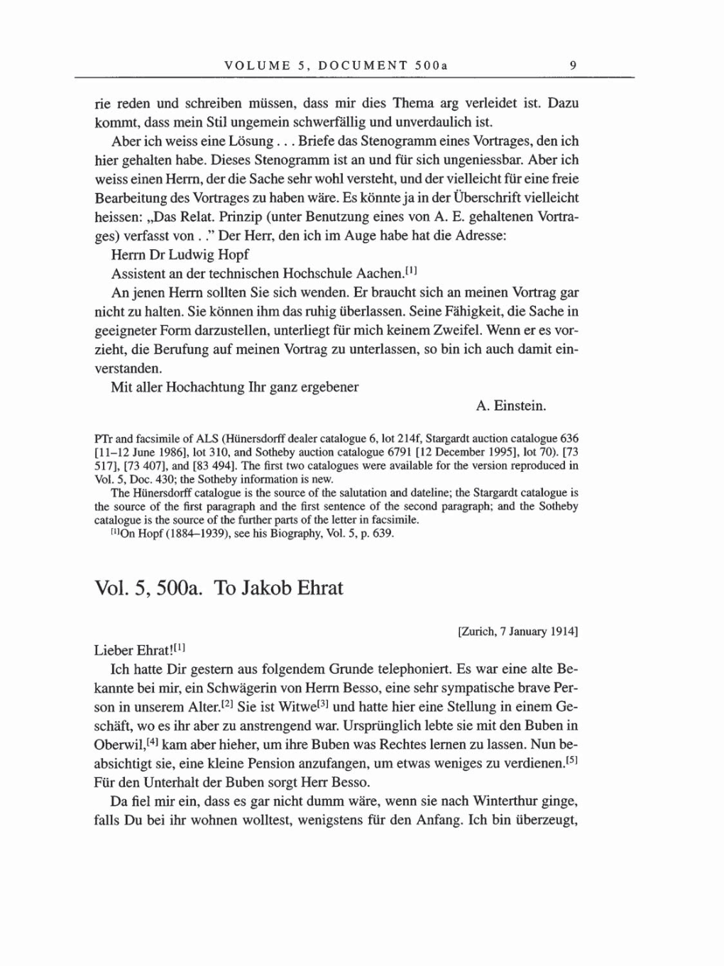 Volume 8, Part A: The Berlin Years: Correspondence 1914-1917 page 9