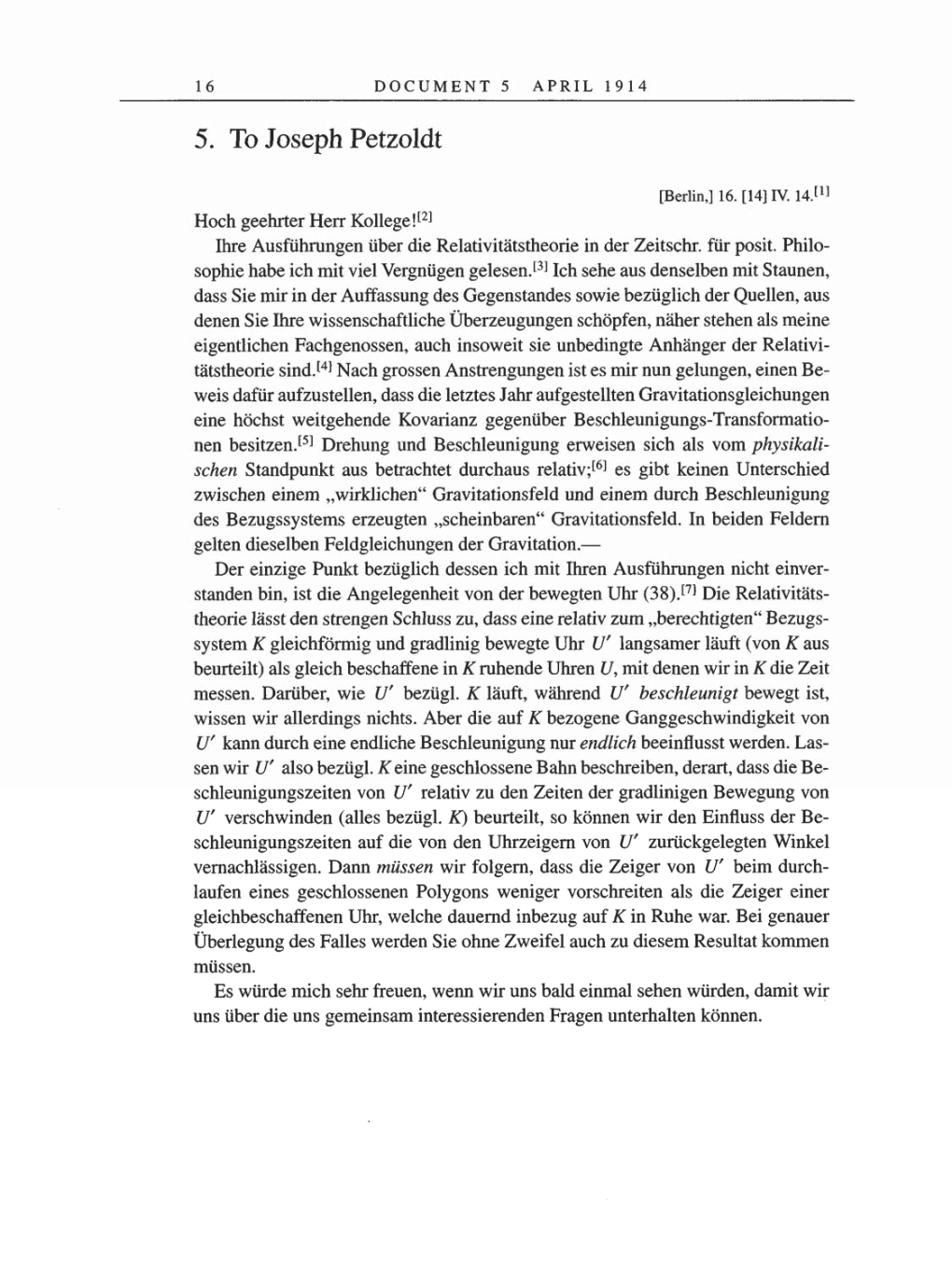 Volume 8, Part A: The Berlin Years: Correspondence 1914-1917 page 16