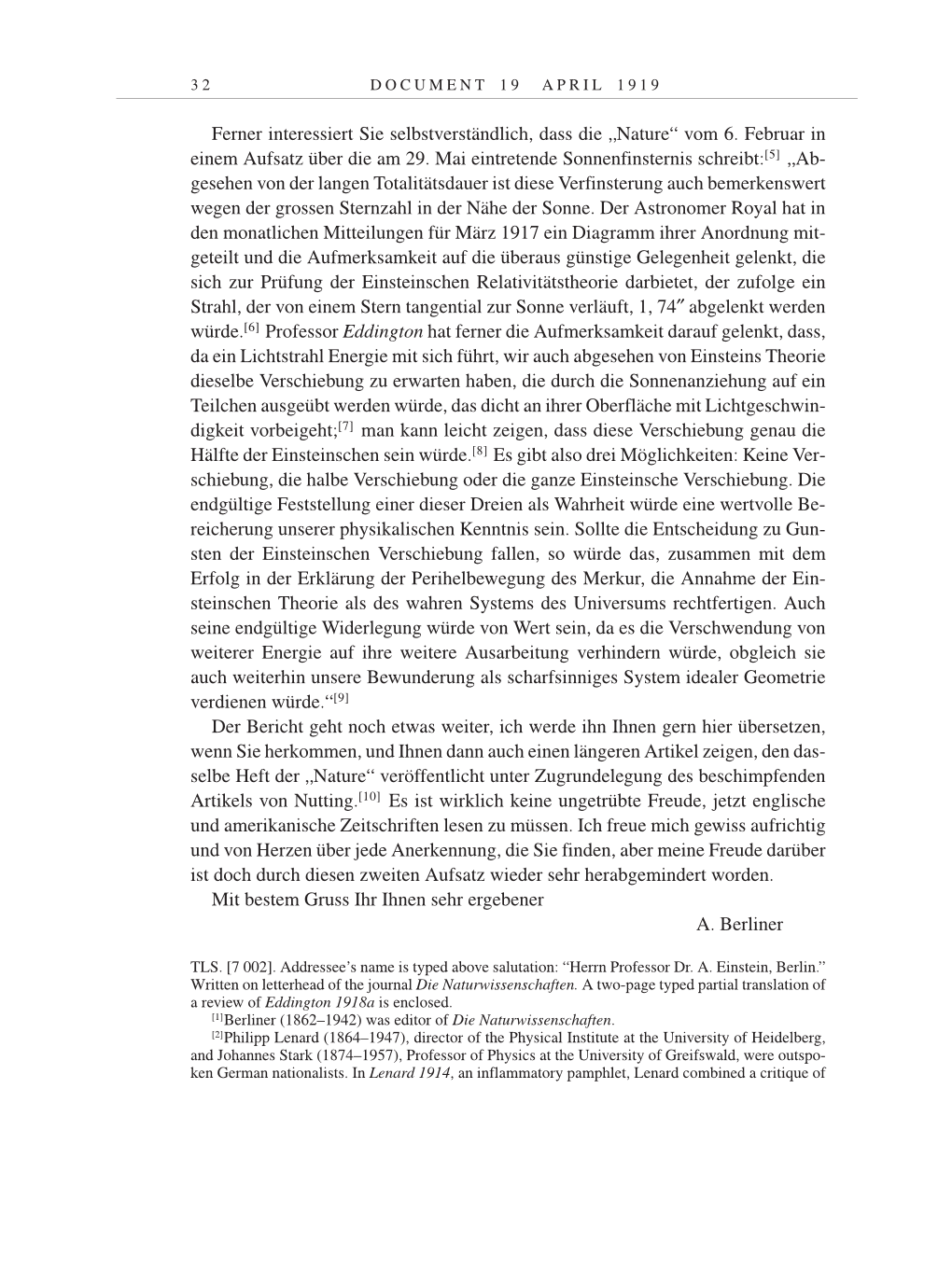 Volume 9: The Berlin Years: Correspondence January 1919-April 1920 page 32