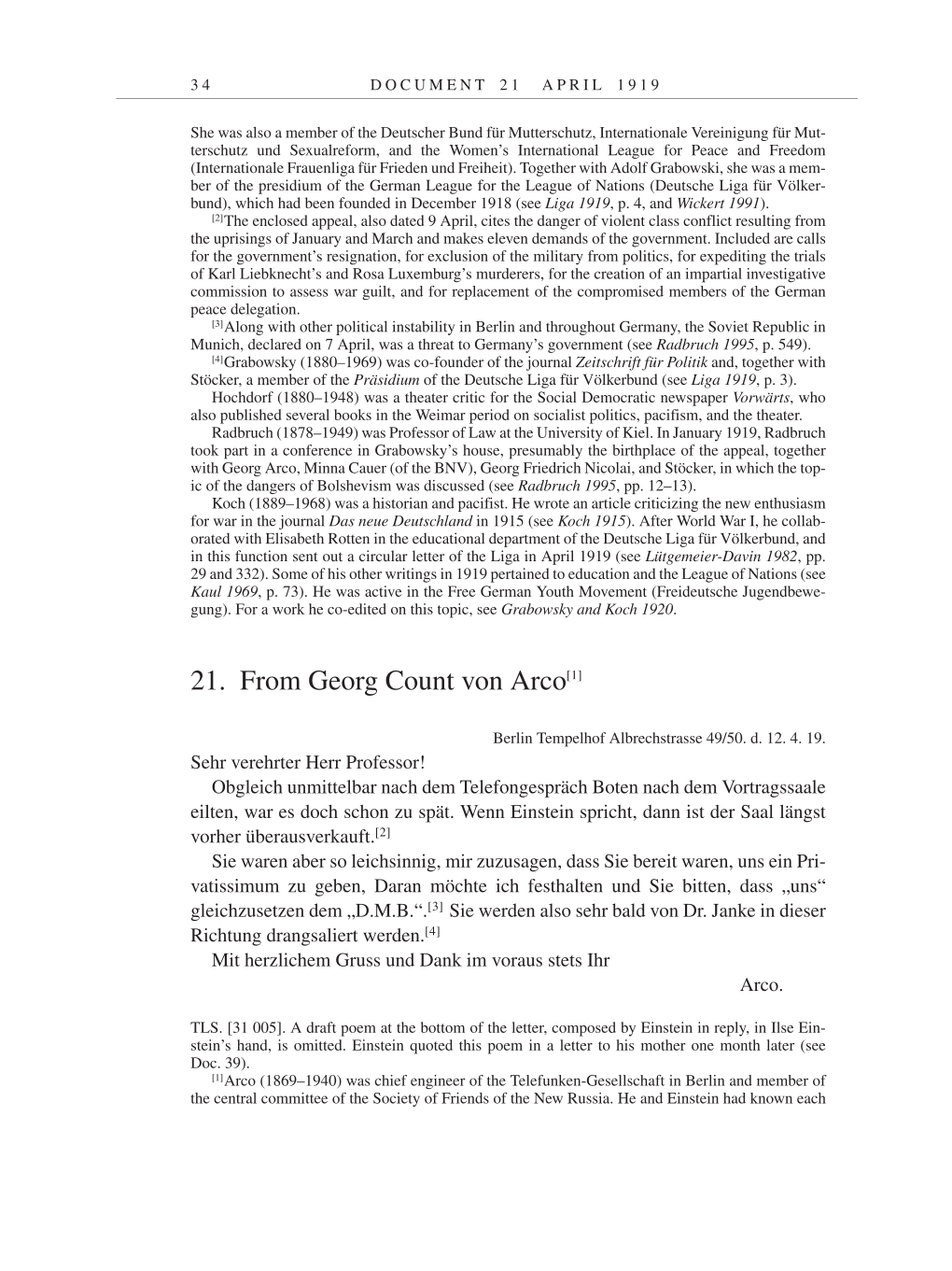 Volume 9: The Berlin Years: Correspondence January 1919-April 1920 page 34