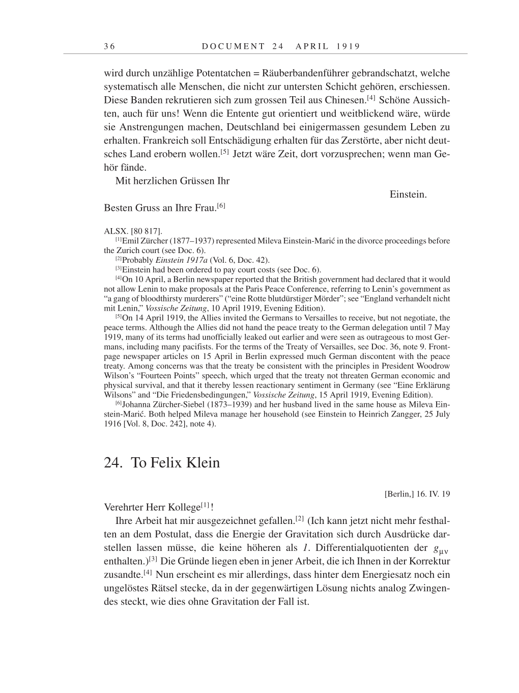 Volume 9: The Berlin Years: Correspondence January 1919-April 1920 page 36