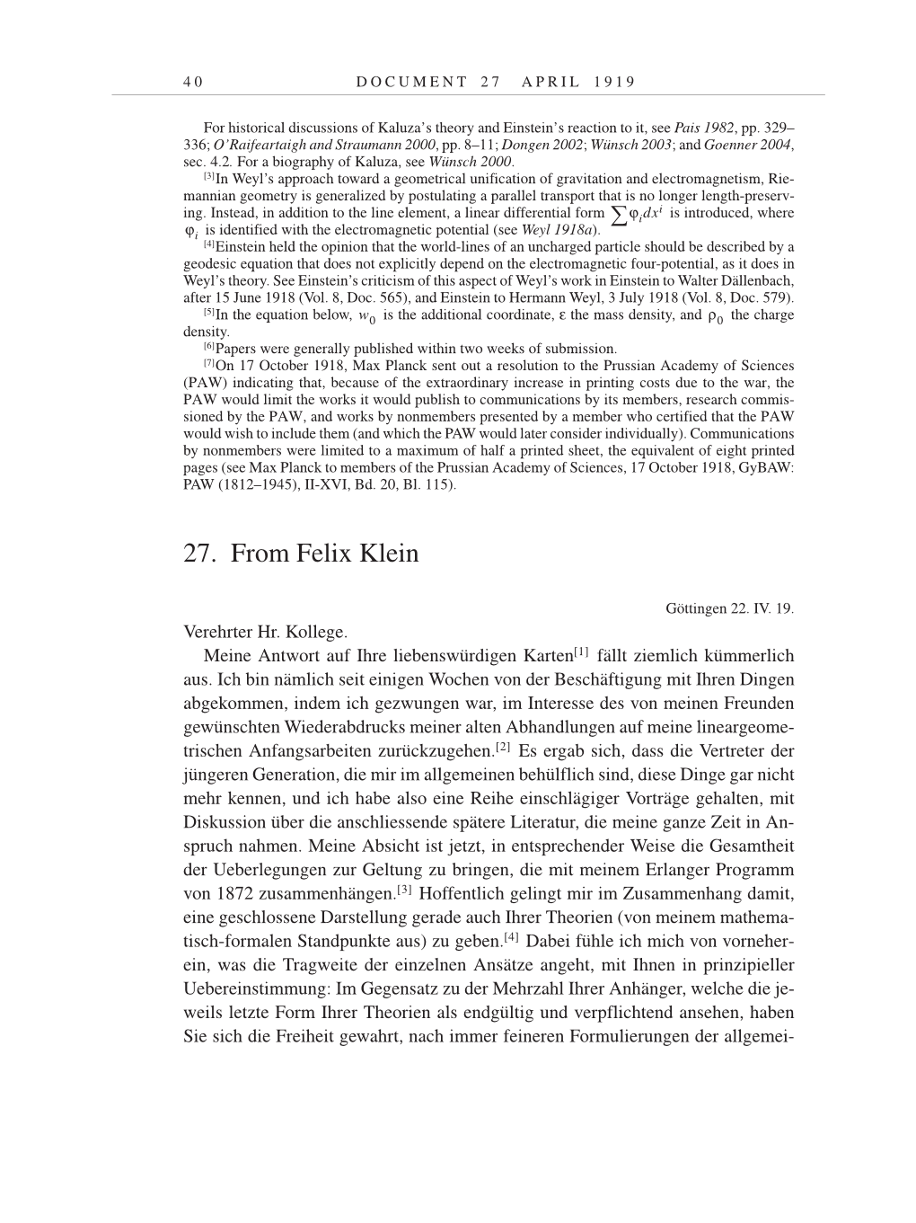 Volume 9: The Berlin Years: Correspondence January 1919-April 1920 page 40