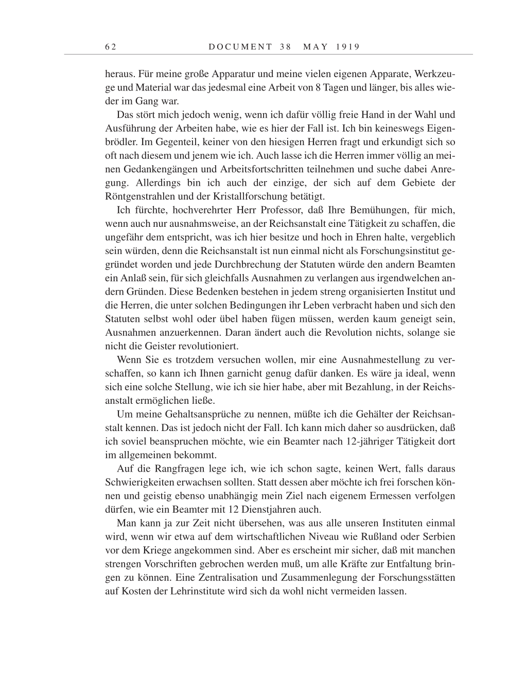 Volume 9: The Berlin Years: Correspondence January 1919-April 1920 page 62