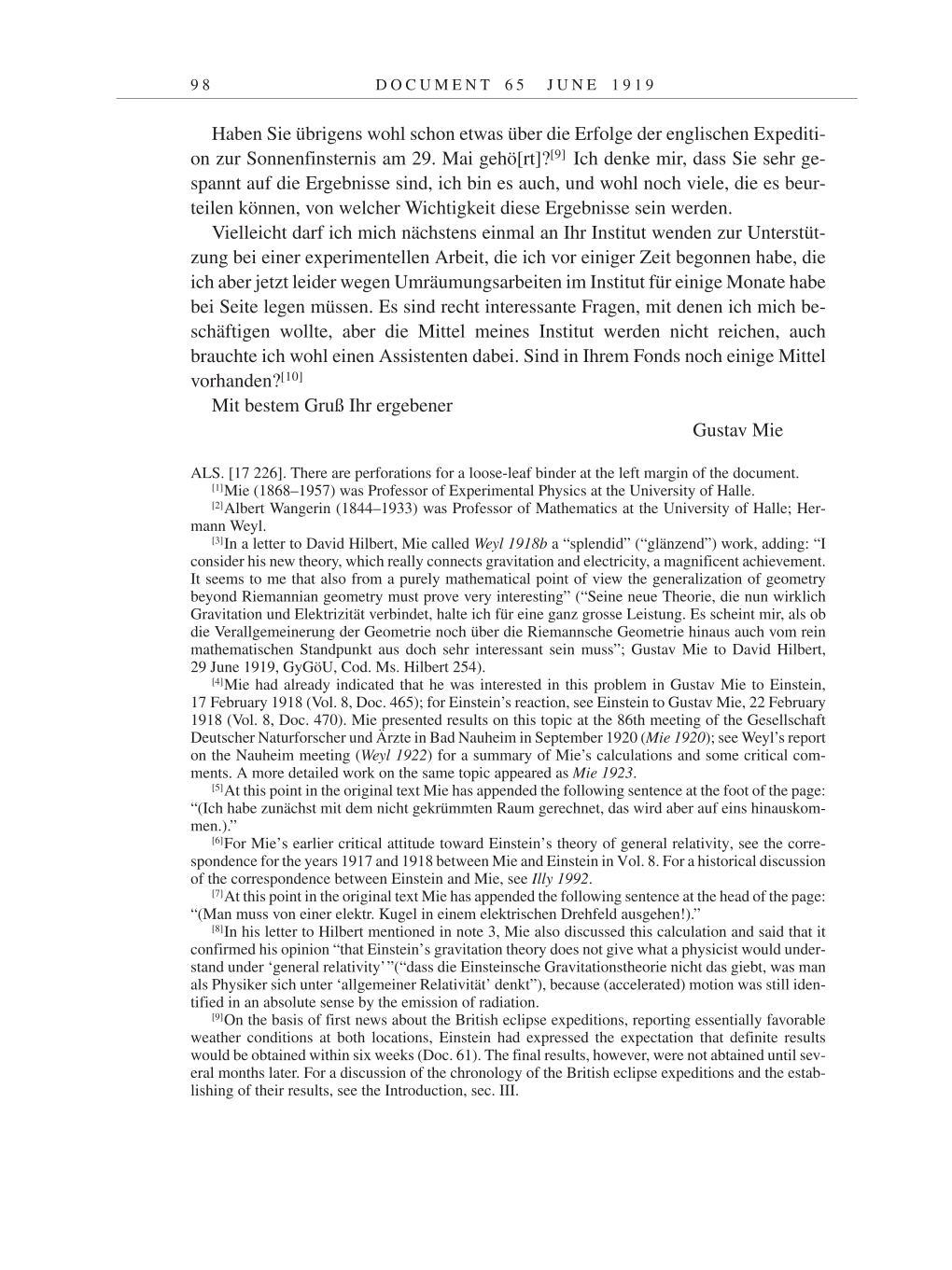 Volume 9: The Berlin Years: Correspondence January 1919-April 1920 page 98