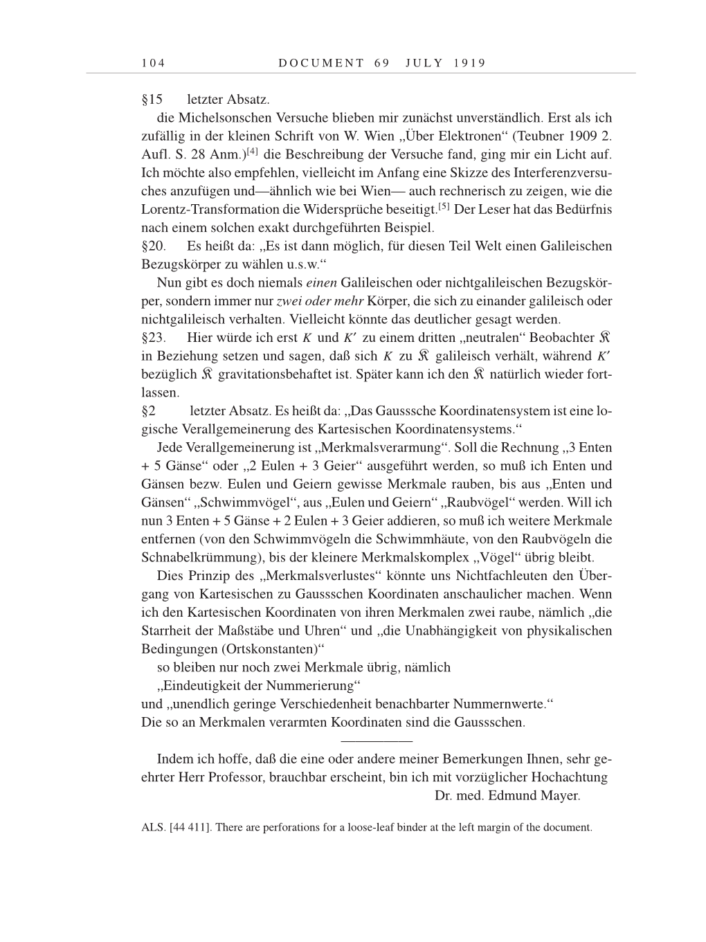 Volume 9: The Berlin Years: Correspondence January 1919-April 1920 page 104