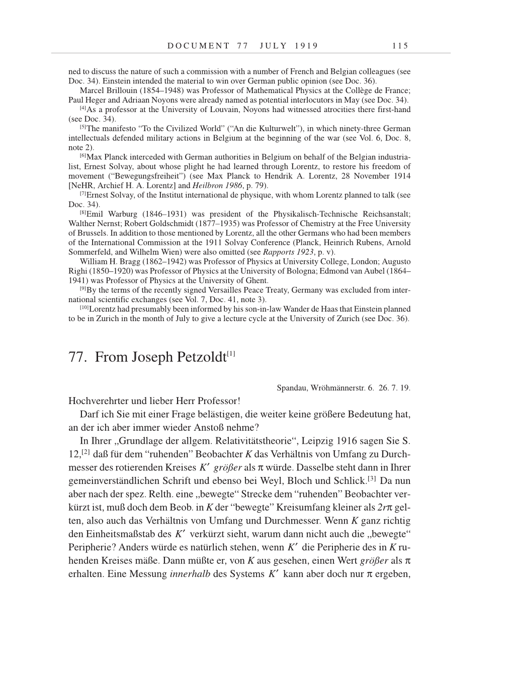 Volume 9: The Berlin Years: Correspondence January 1919-April 1920 page 115