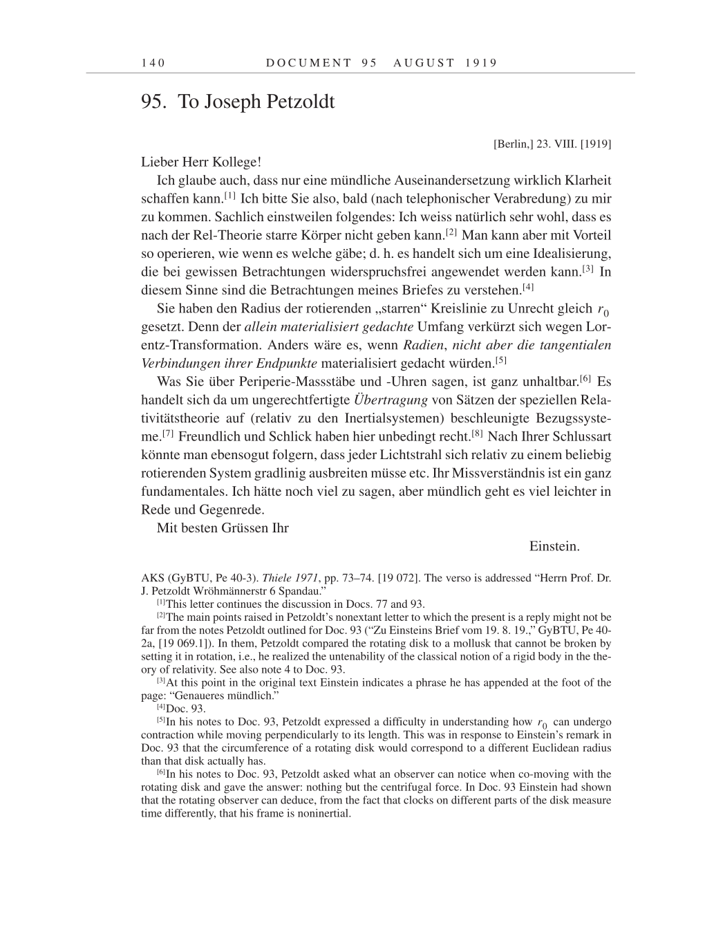 Volume 9: The Berlin Years: Correspondence January 1919-April 1920 page 140