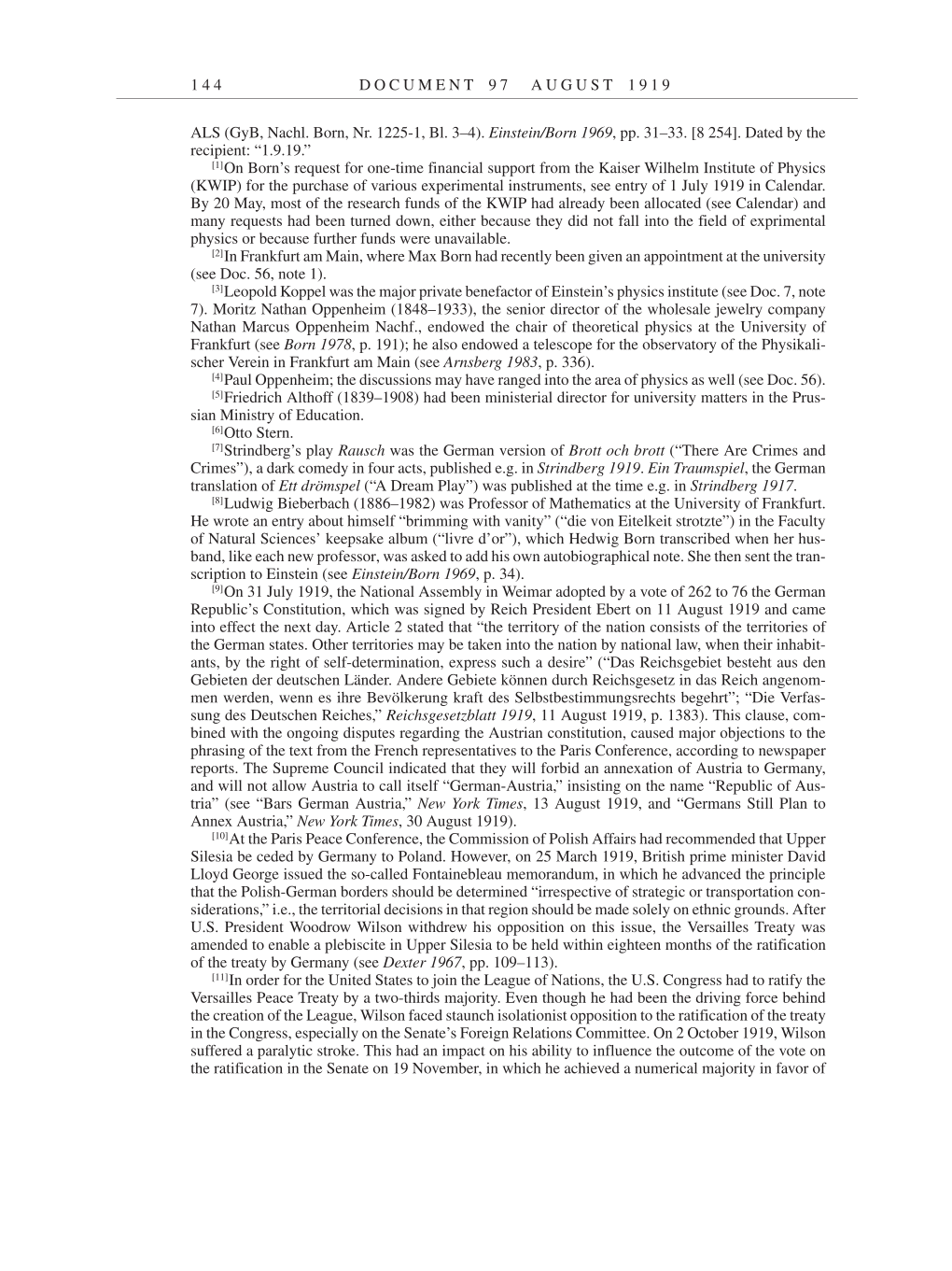 Volume 9: The Berlin Years: Correspondence January 1919-April 1920 page 144