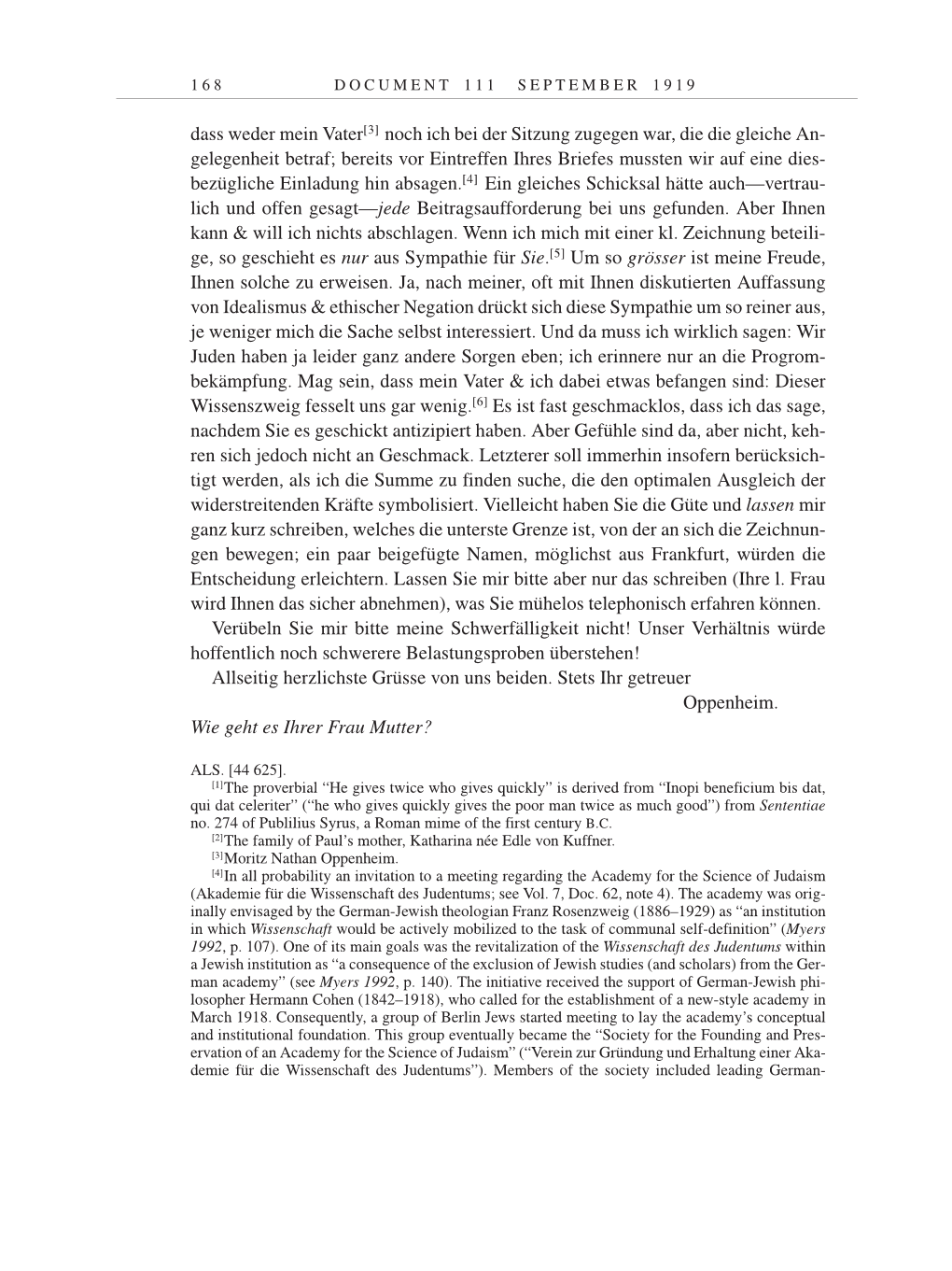 Volume 9: The Berlin Years: Correspondence January 1919-April 1920 page 168