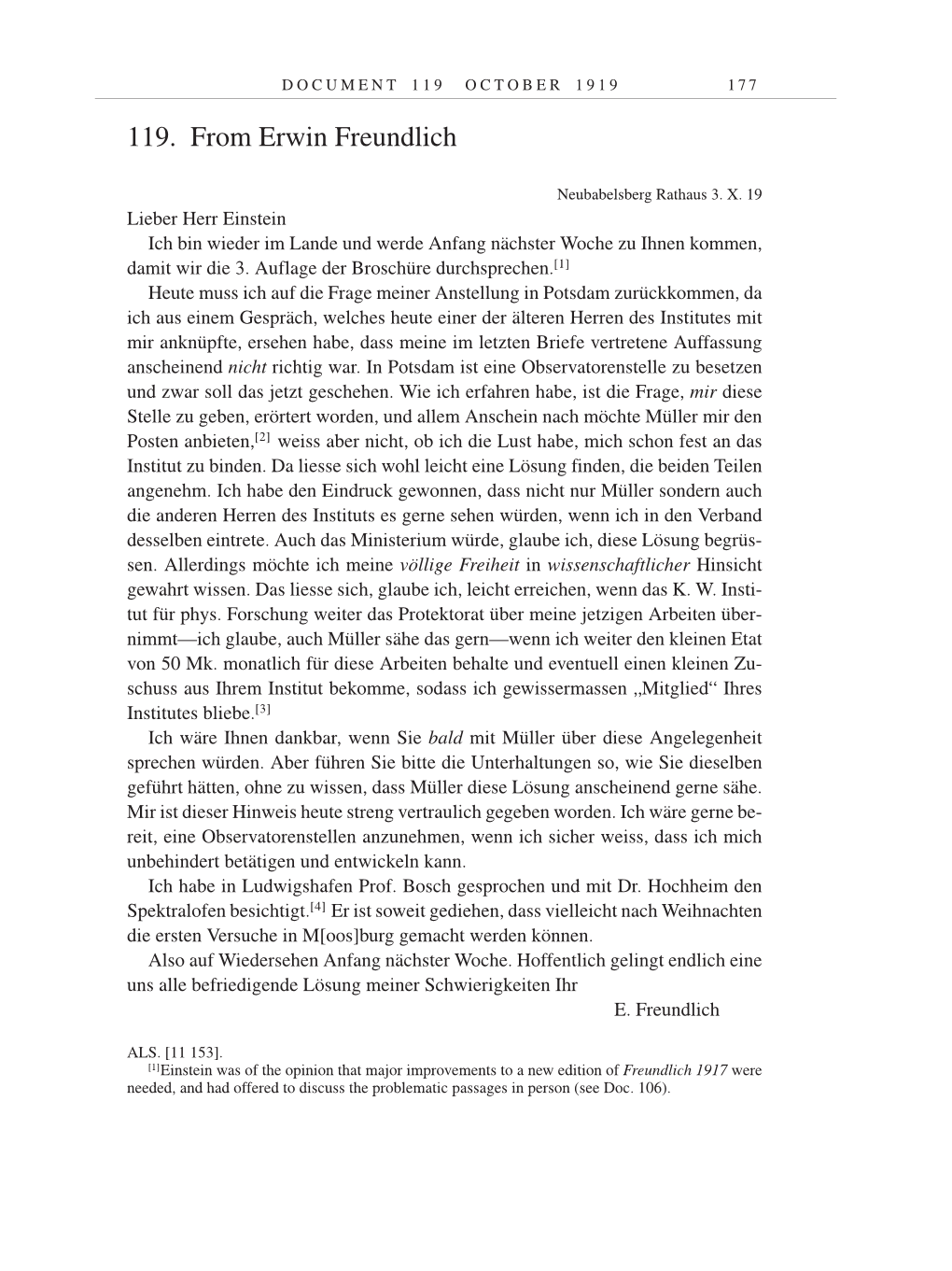 Volume 9: The Berlin Years: Correspondence January 1919-April 1920 page 177