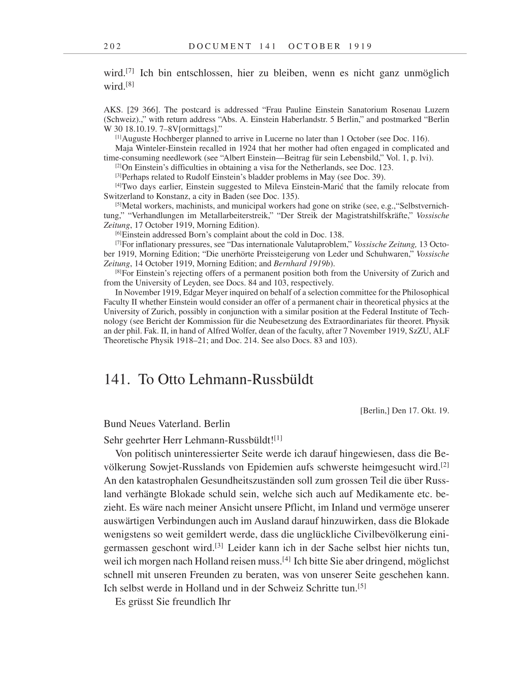 Volume 9: The Berlin Years: Correspondence January 1919-April 1920 page 202