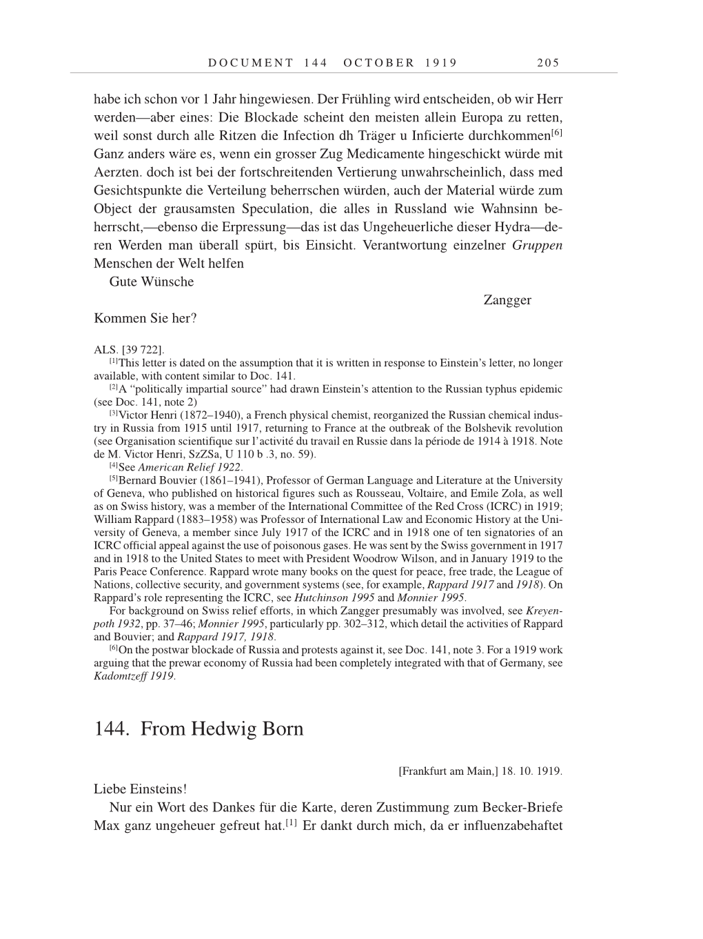 Volume 9: The Berlin Years: Correspondence January 1919-April 1920 page 205