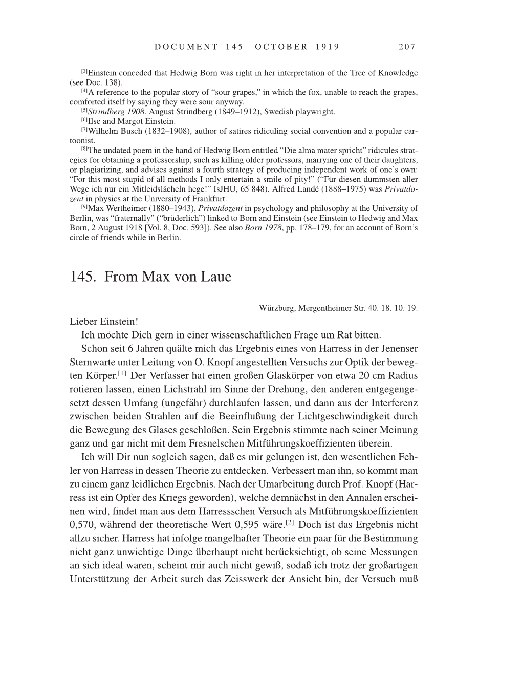 Volume 9: The Berlin Years: Correspondence January 1919-April 1920 page 207