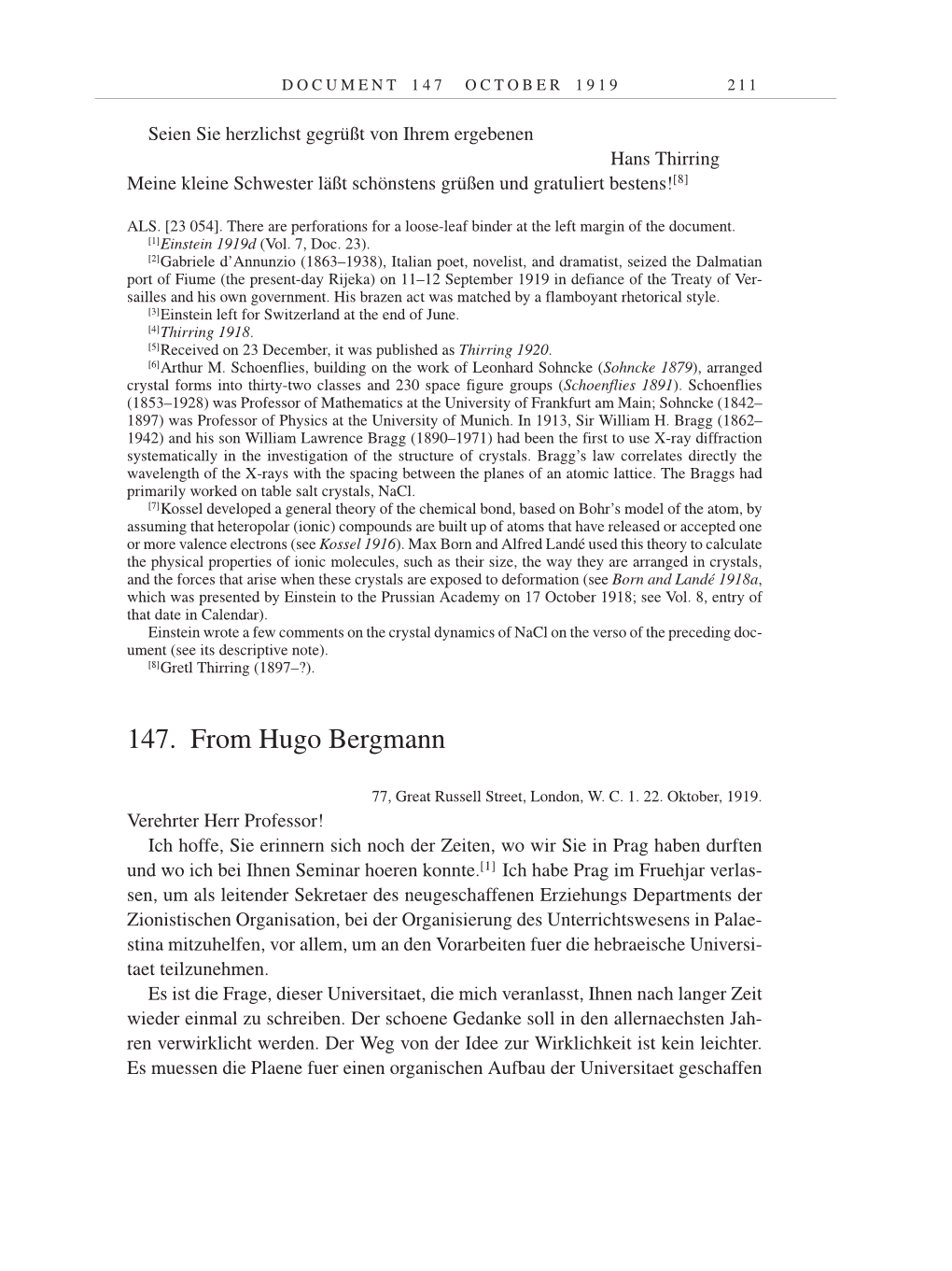 Volume 9: The Berlin Years: Correspondence January 1919-April 1920 page 211