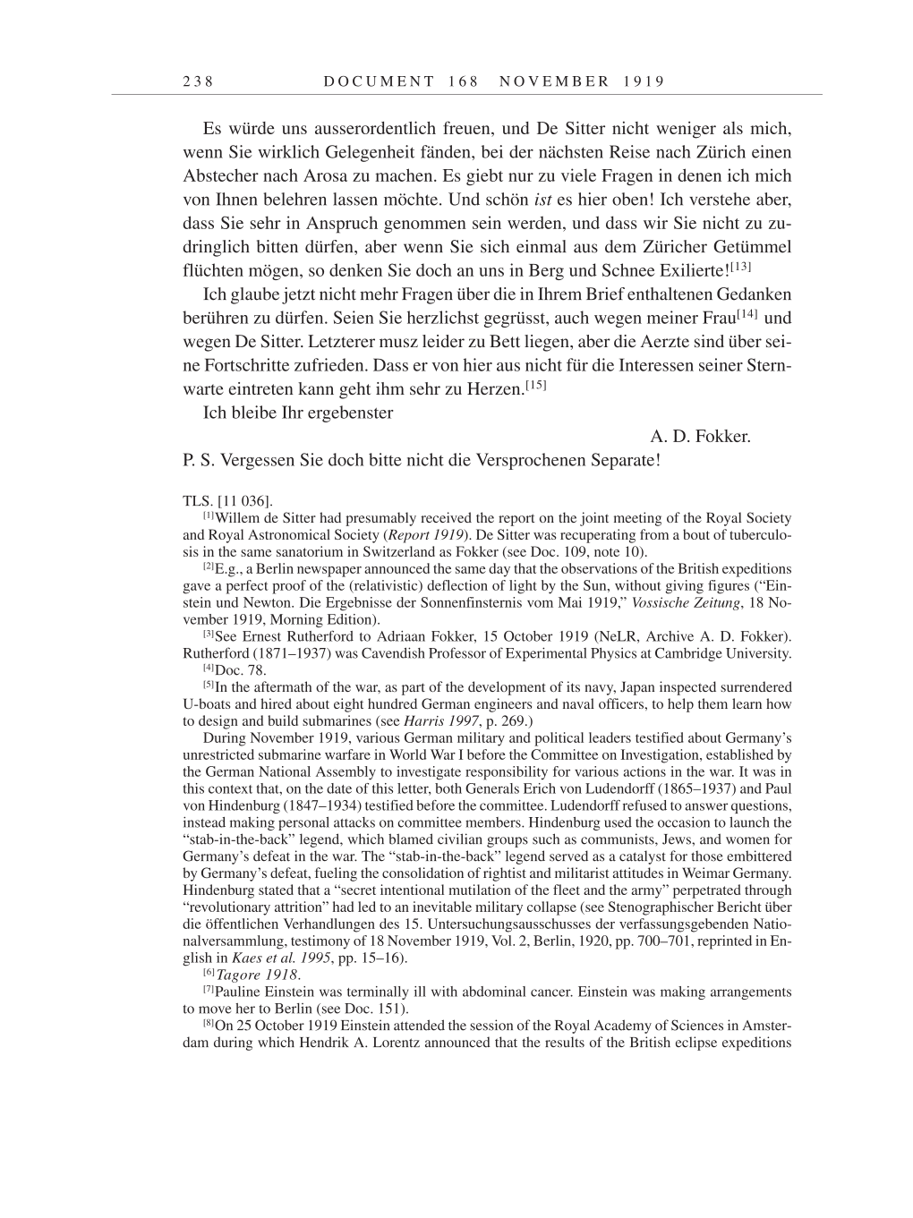 Volume 9: The Berlin Years: Correspondence January 1919-April 1920 page 238