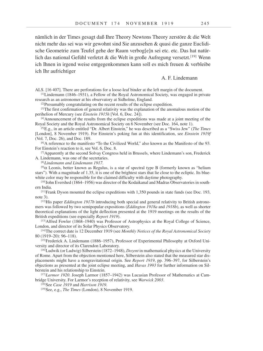 Volume 9: The Berlin Years: Correspondence January 1919-April 1920 page 245