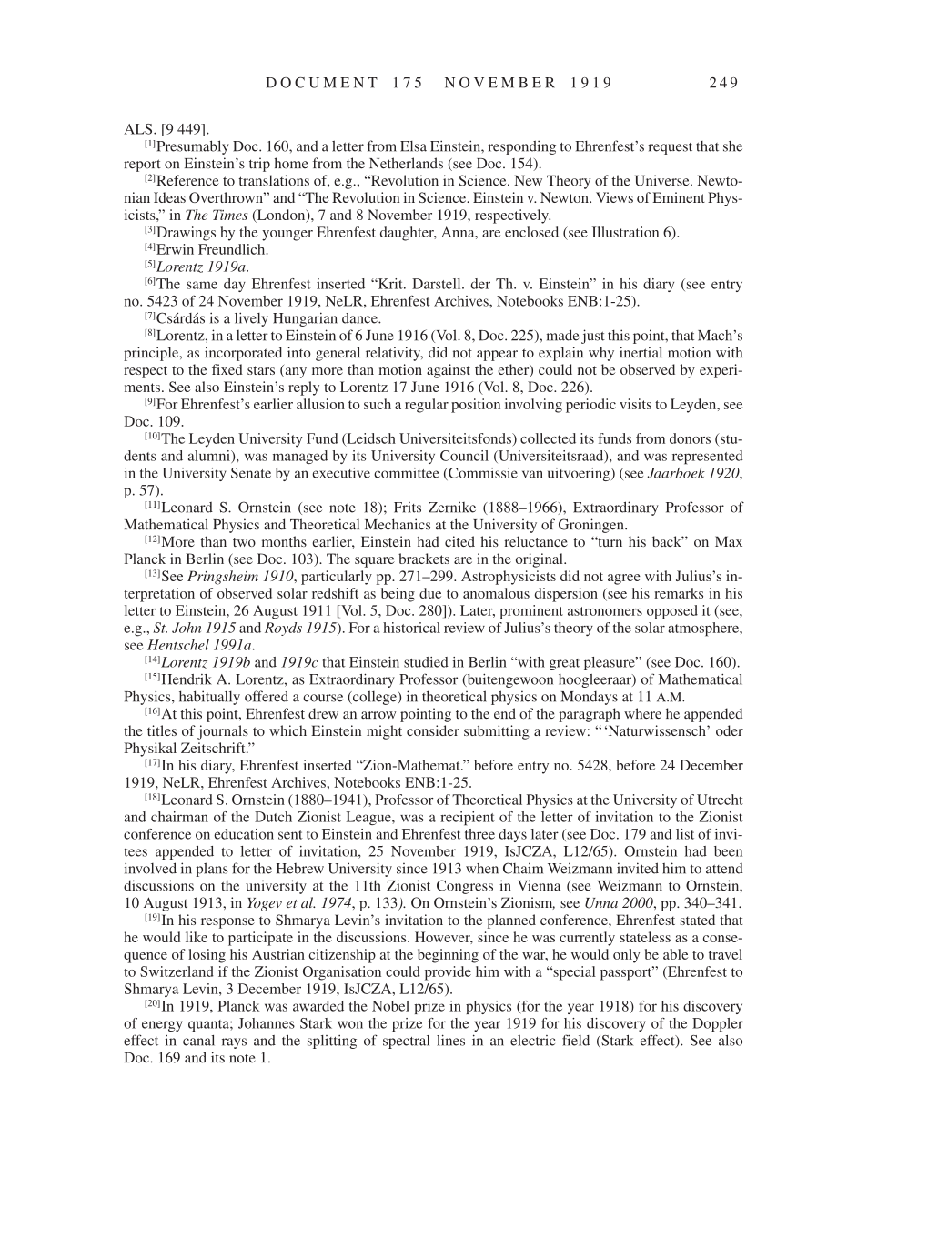 Volume 9: The Berlin Years: Correspondence January 1919-April 1920 page 249