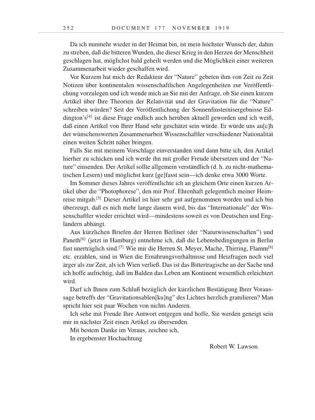 Volume 9: The Berlin Years: Correspondence January 1919-April 1920 page 252