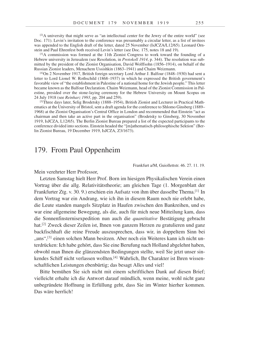 Volume 9: The Berlin Years: Correspondence January 1919-April 1920 page 255