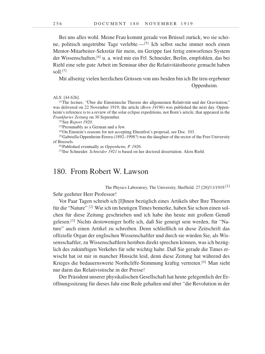 Volume 9: The Berlin Years: Correspondence January 1919-April 1920 page 256