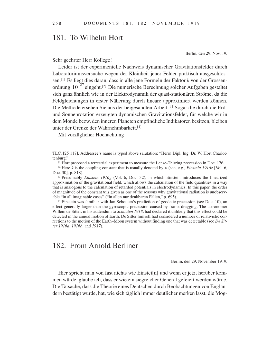 Volume 9: The Berlin Years: Correspondence January 1919-April 1920 page 258