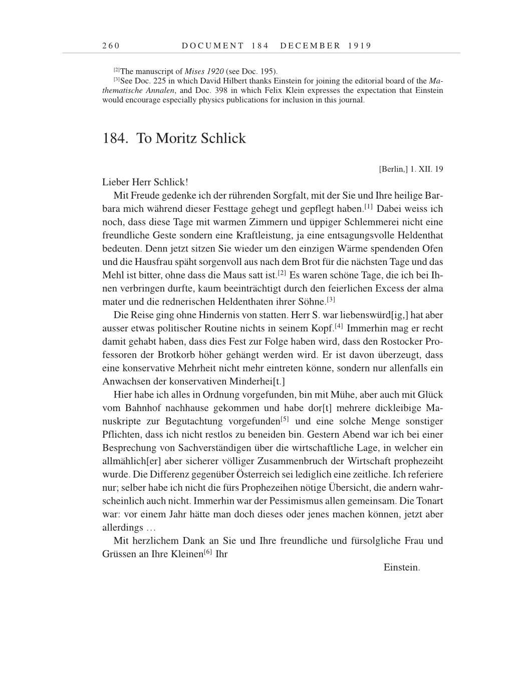 Volume 9: The Berlin Years: Correspondence January 1919-April 1920 page 260