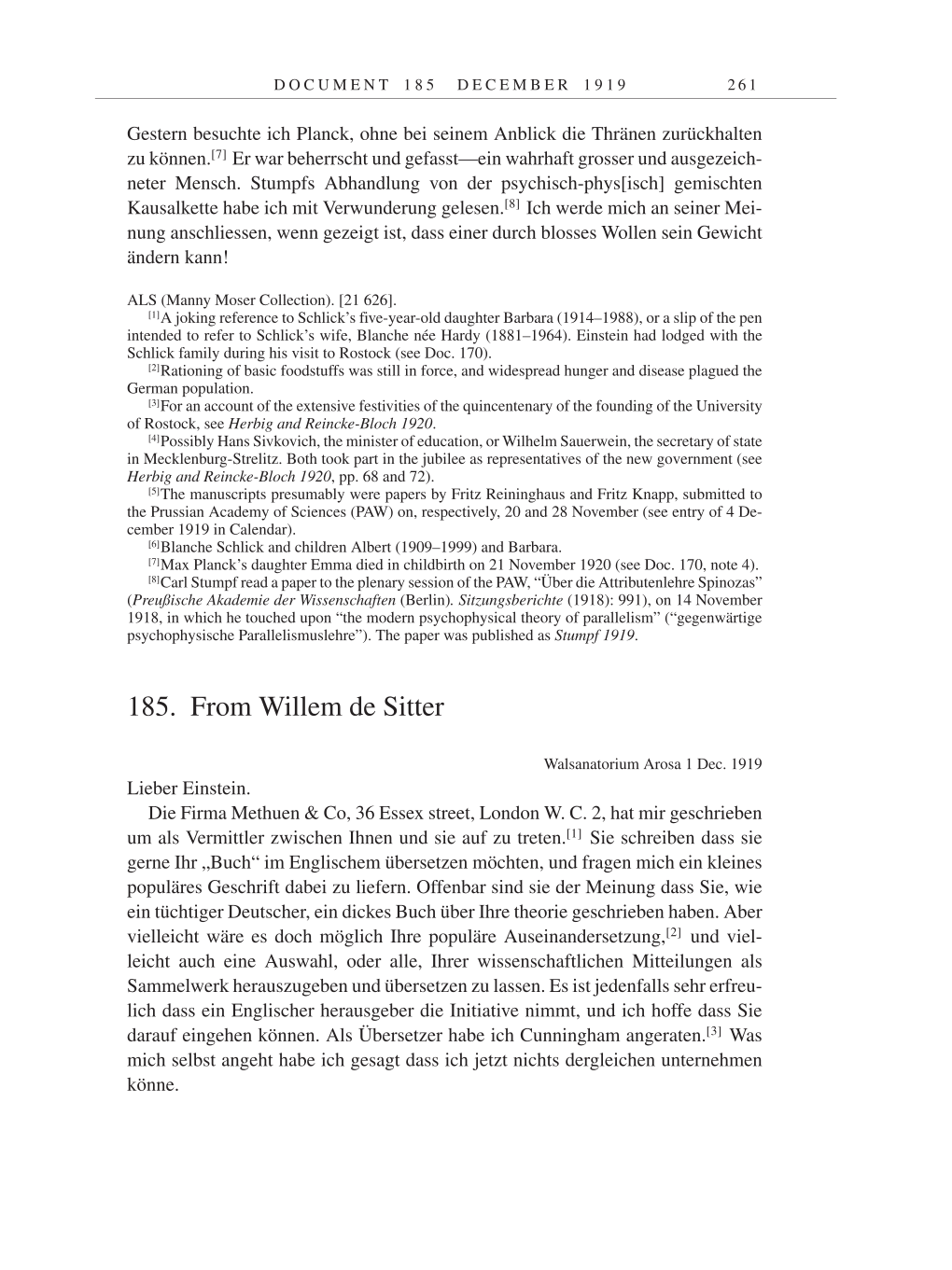 Volume 9: The Berlin Years: Correspondence January 1919-April 1920 page 261