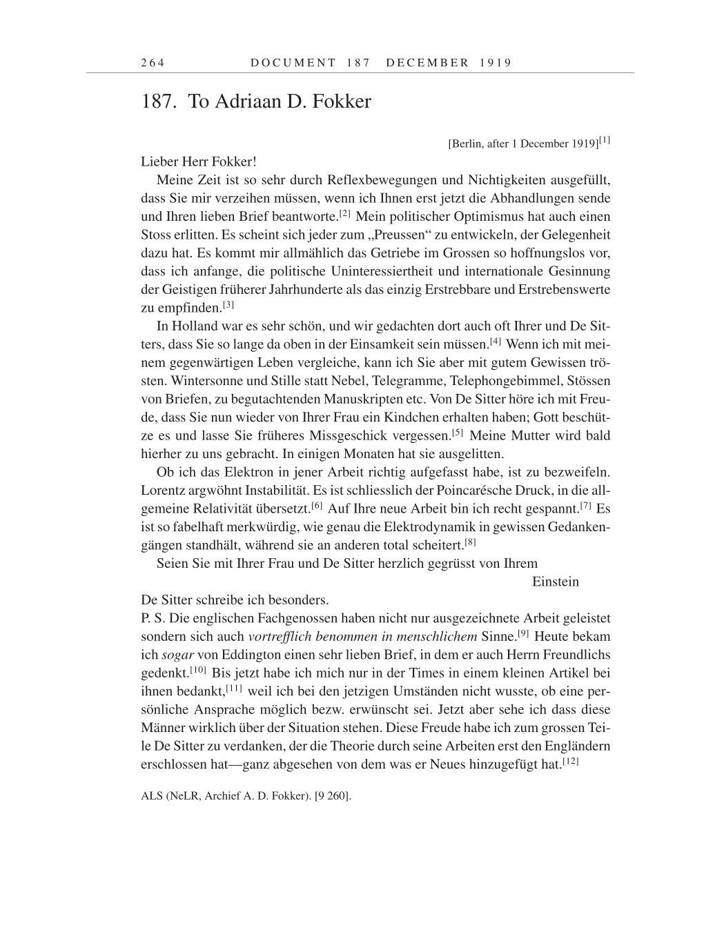 Volume 9: The Berlin Years: Correspondence January 1919-April 1920 page 264