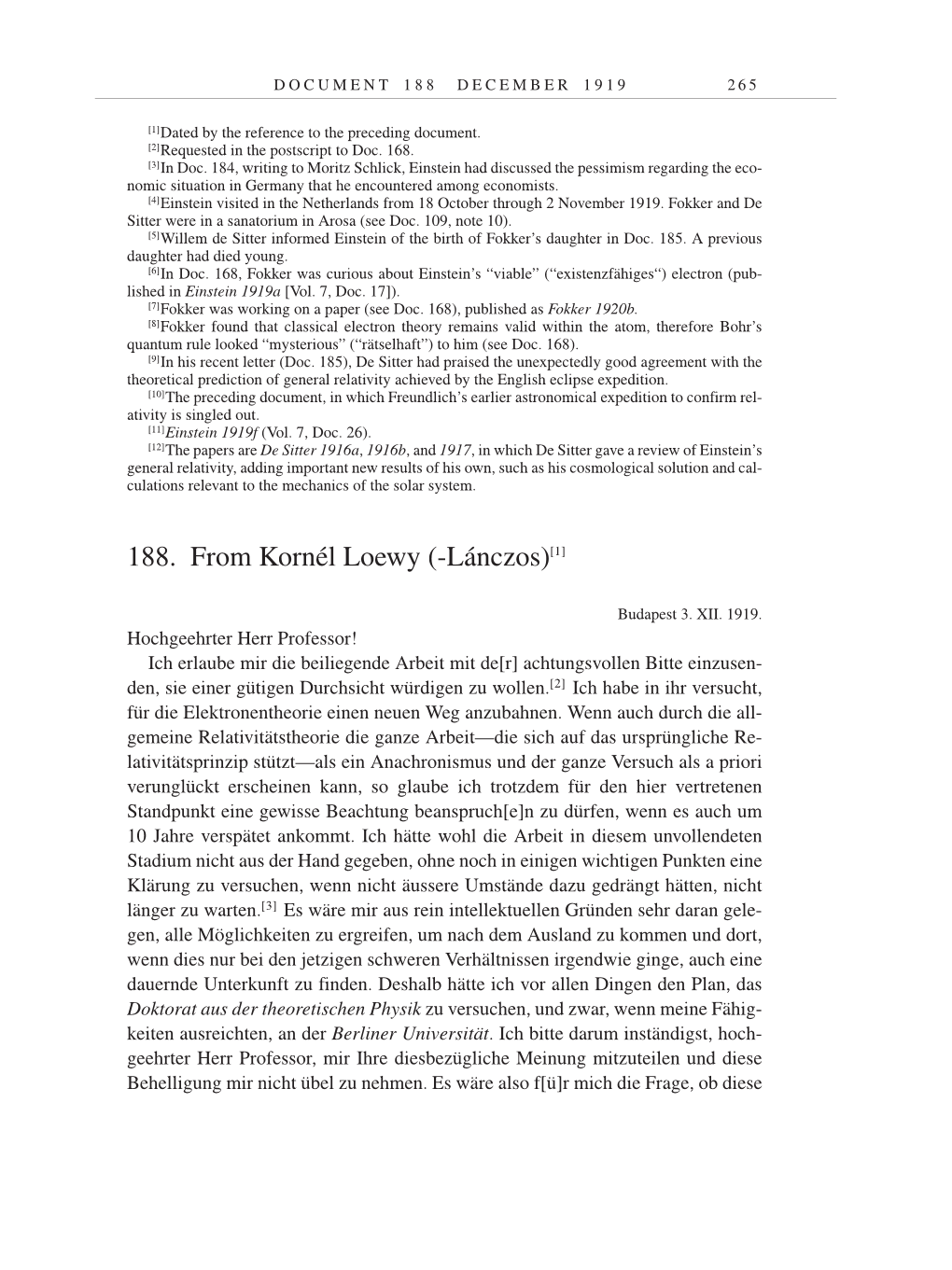 Volume 9: The Berlin Years: Correspondence January 1919-April 1920 page 265