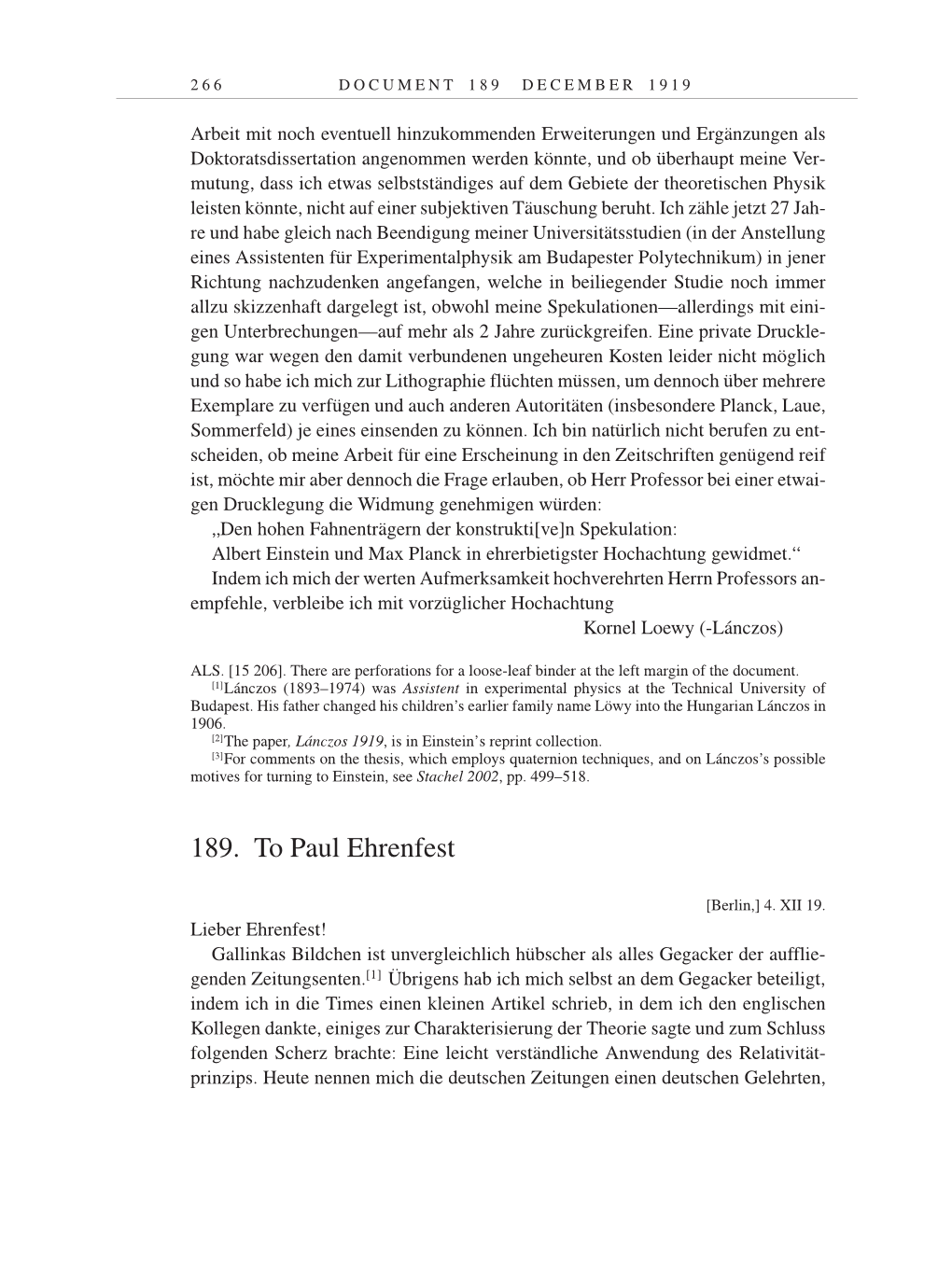 Volume 9: The Berlin Years: Correspondence January 1919-April 1920 page 266