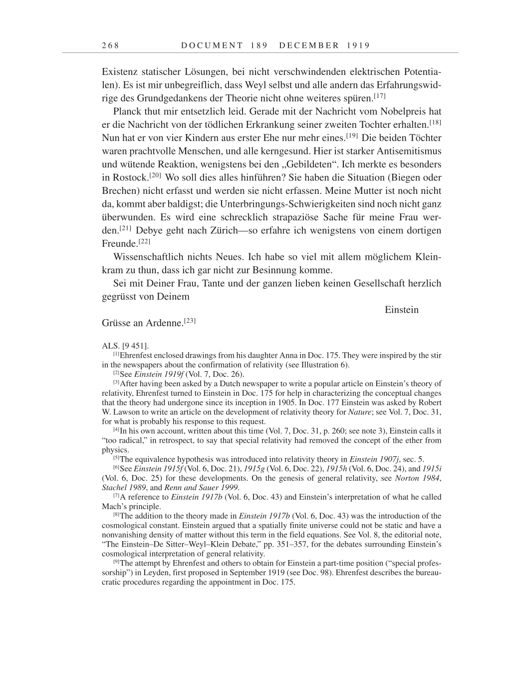 Volume 9: The Berlin Years: Correspondence January 1919-April 1920 page 268