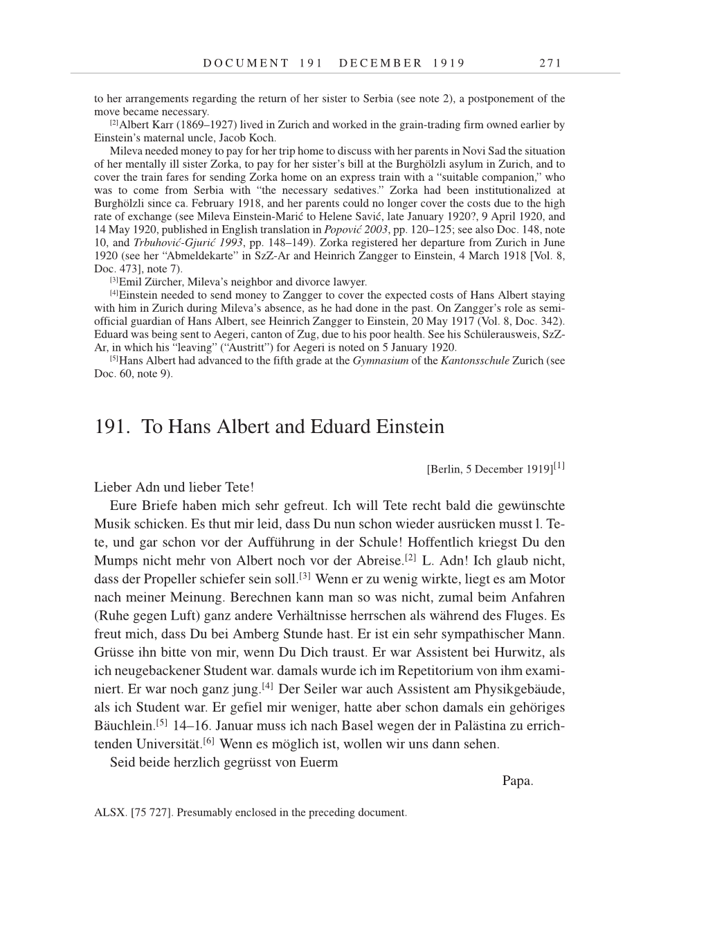 Volume 9: The Berlin Years: Correspondence January 1919-April 1920 page 271