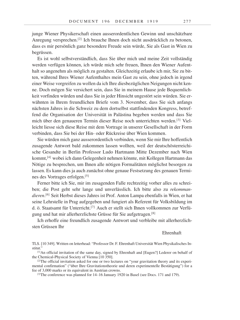 Volume 9: The Berlin Years: Correspondence January 1919-April 1920 page 277